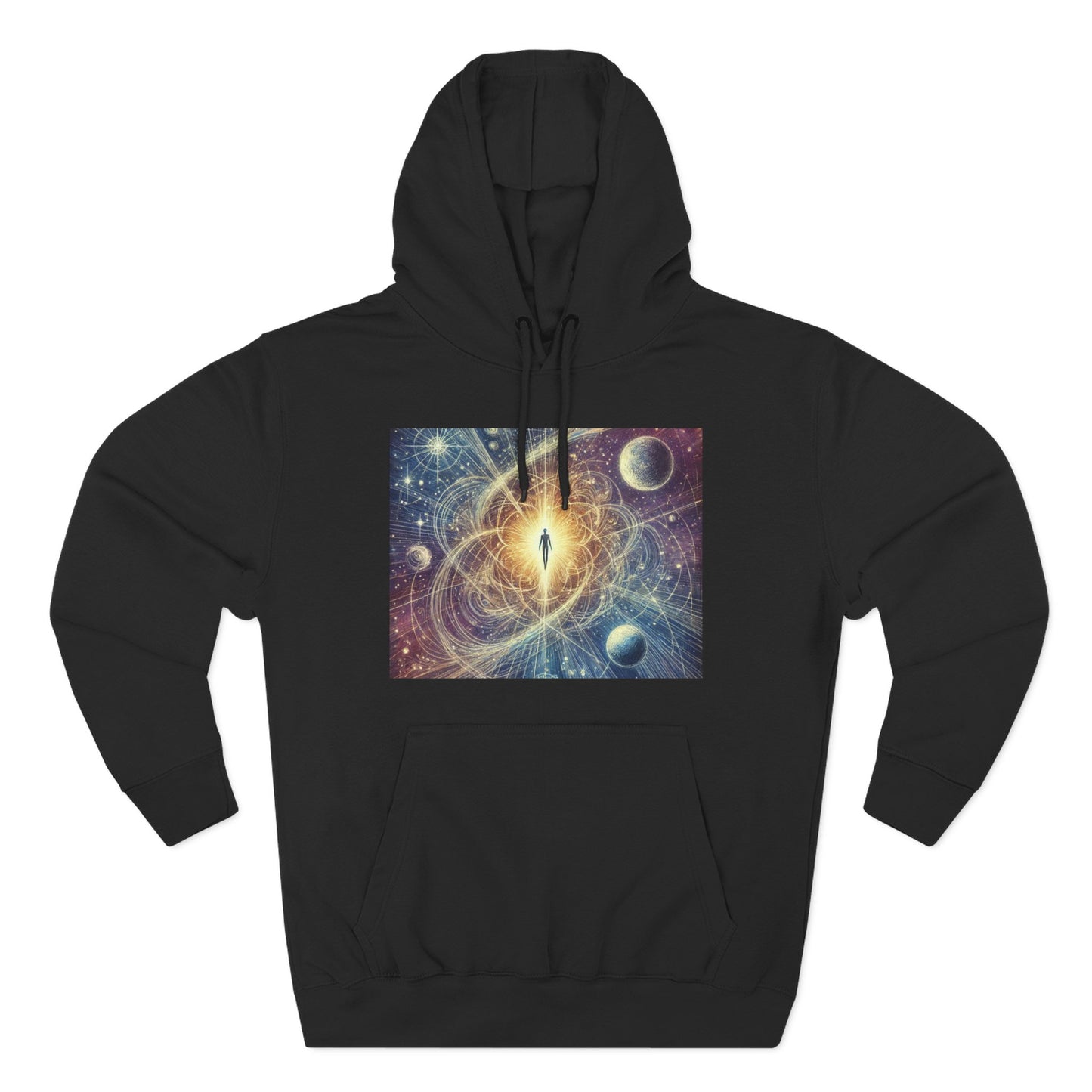 Cosmic Awakening Hoodie — Galactic Eye Space Art Fleece Hoodie