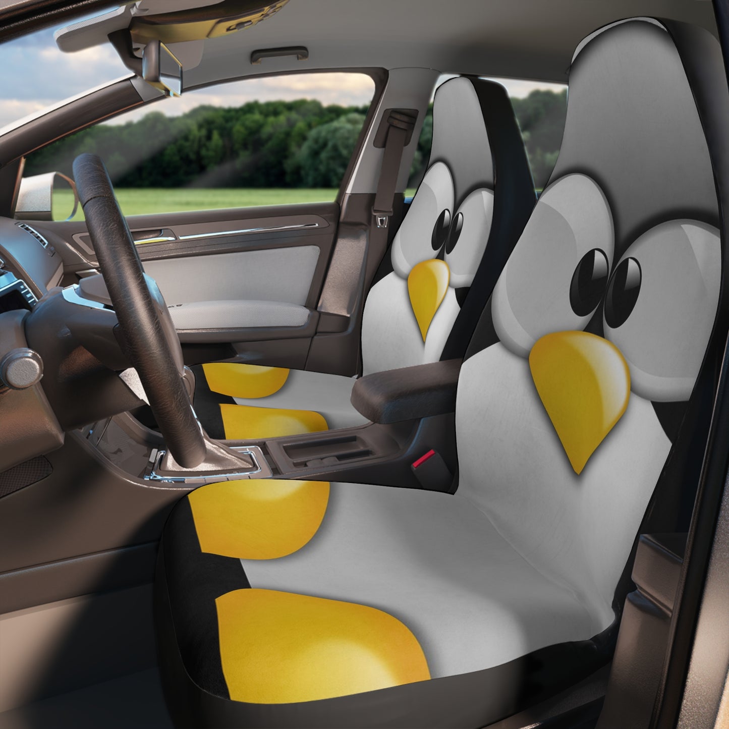 Cute Penguin Car Seat Covers