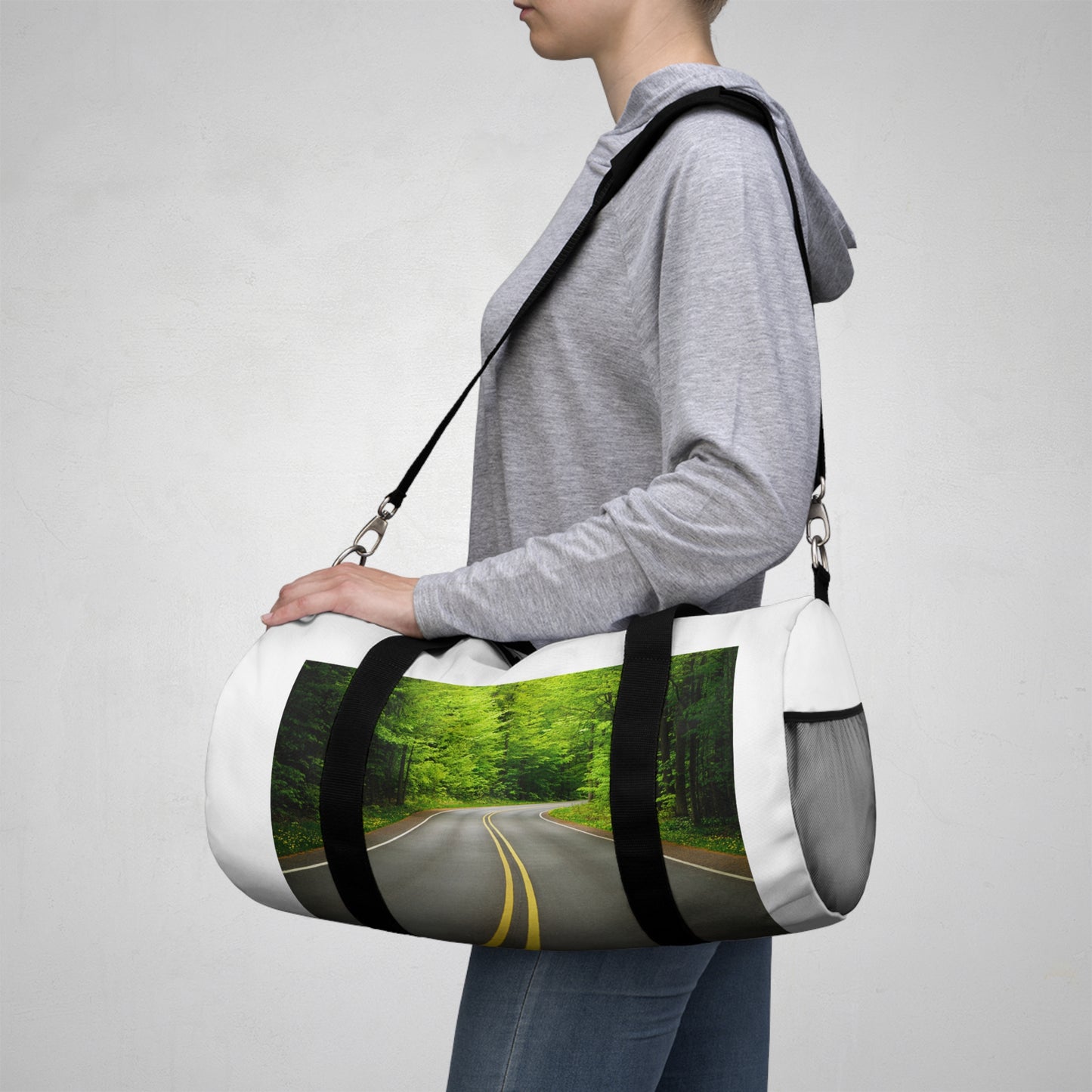 Forest Road Duffel Bag — Nature Travel Gym Bag