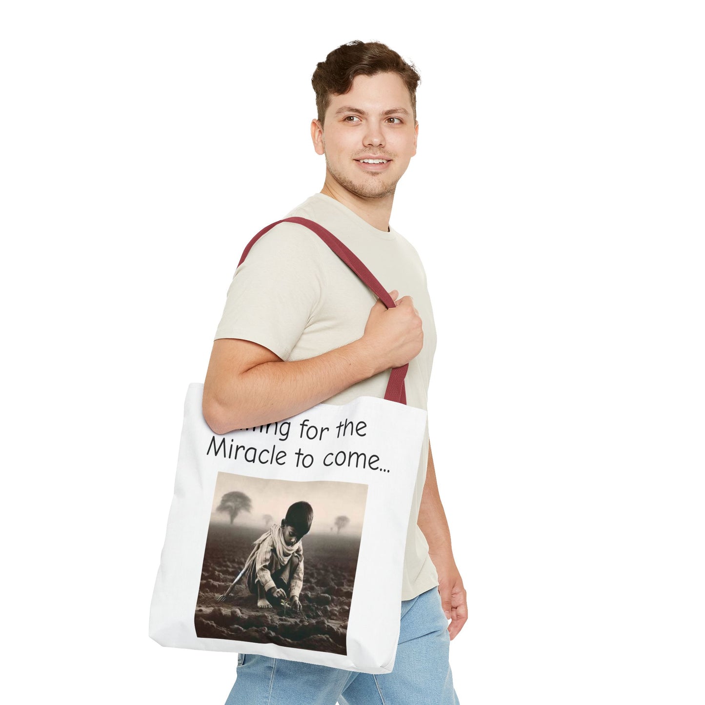 Tote Bag — "Waiting for the Miracle to Come" Inspirational Photo Tote