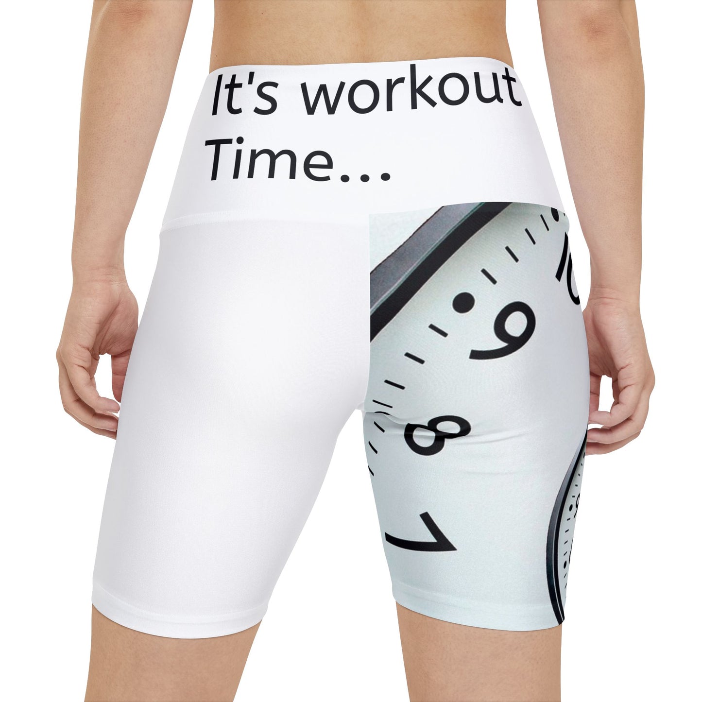 Workout Shorts — "It's Workout Time" Clock Print