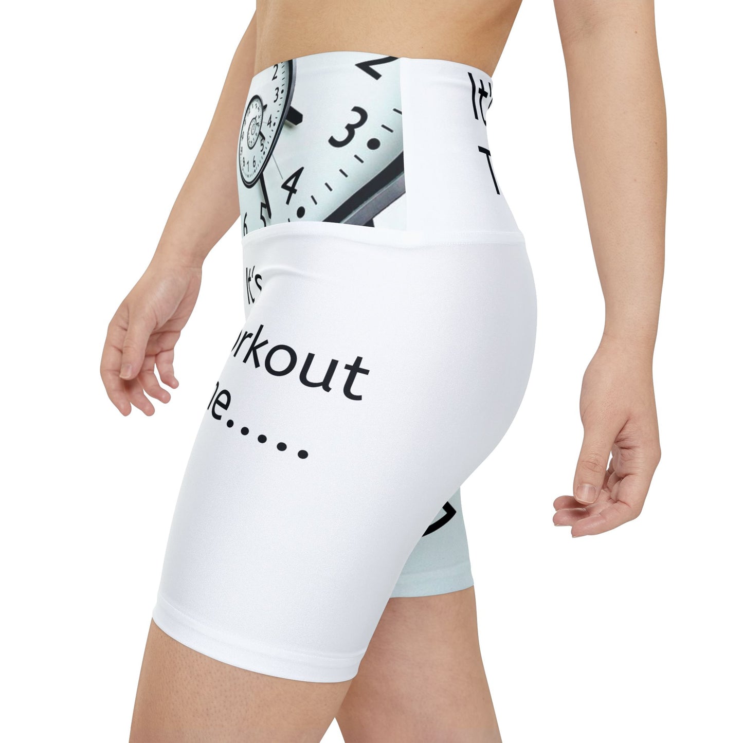 Workout Shorts — "It's Workout Time" Clock Print