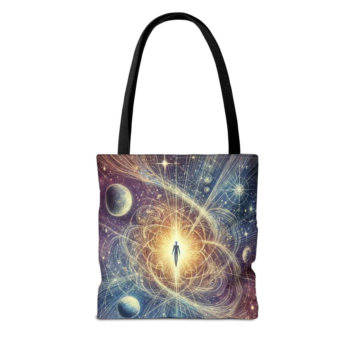 Cosmic Awakening Tote Bag — Spiritual Galaxy Design, 'Inner Light' All-Over Print