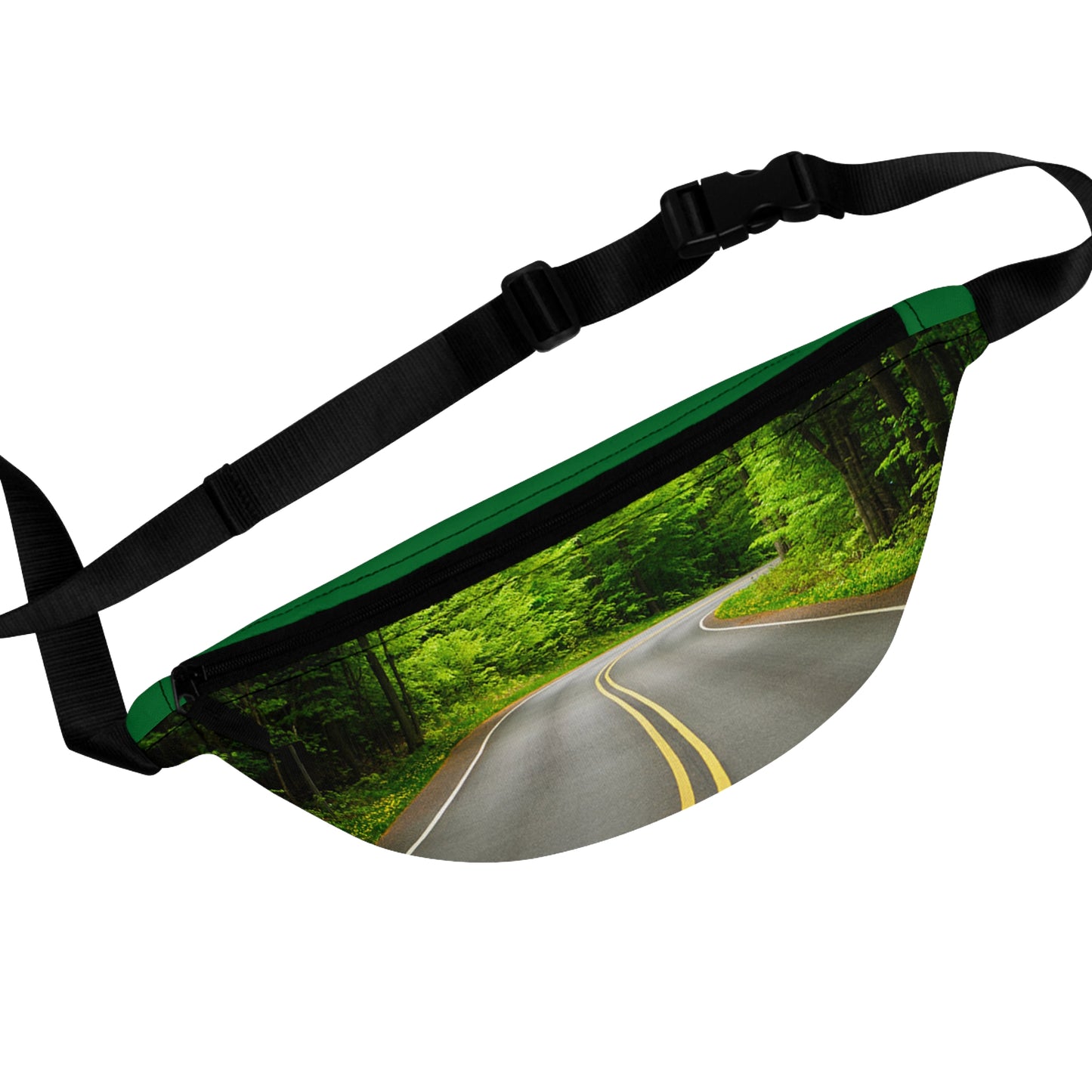 Scenic Forest Road Outdoor Adventure Waist Bag