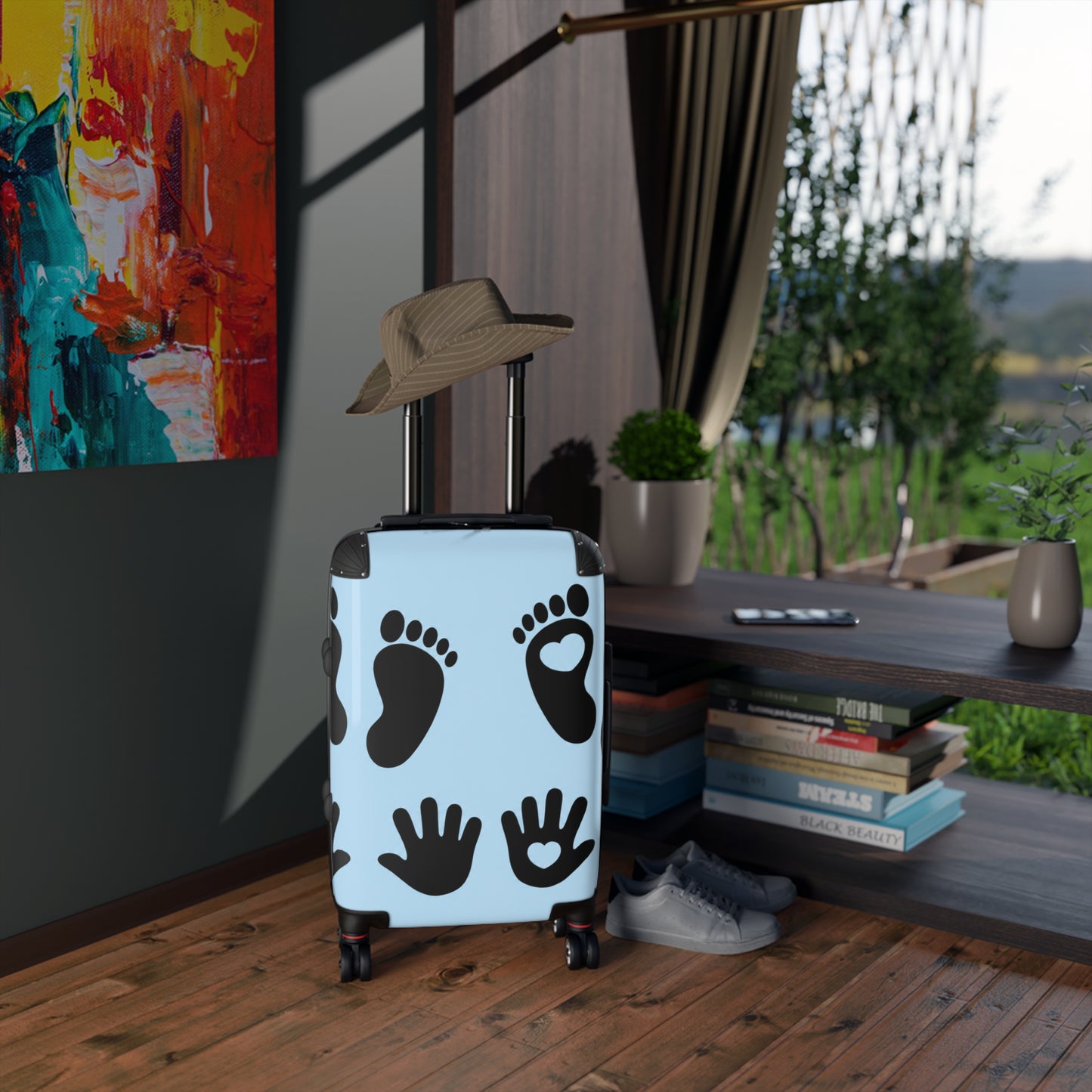 Handprint & Footprint Carry-On Suitcase