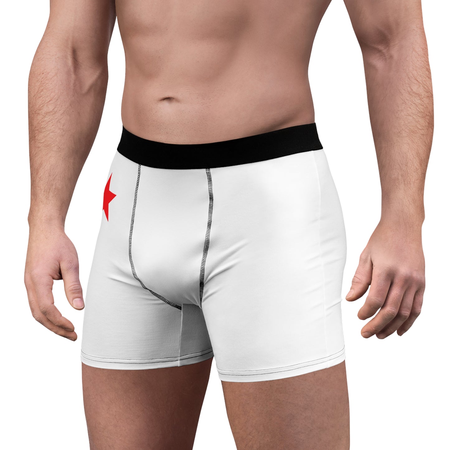 Red Star Men's Boxer Briefs — Bold Minimal Print
