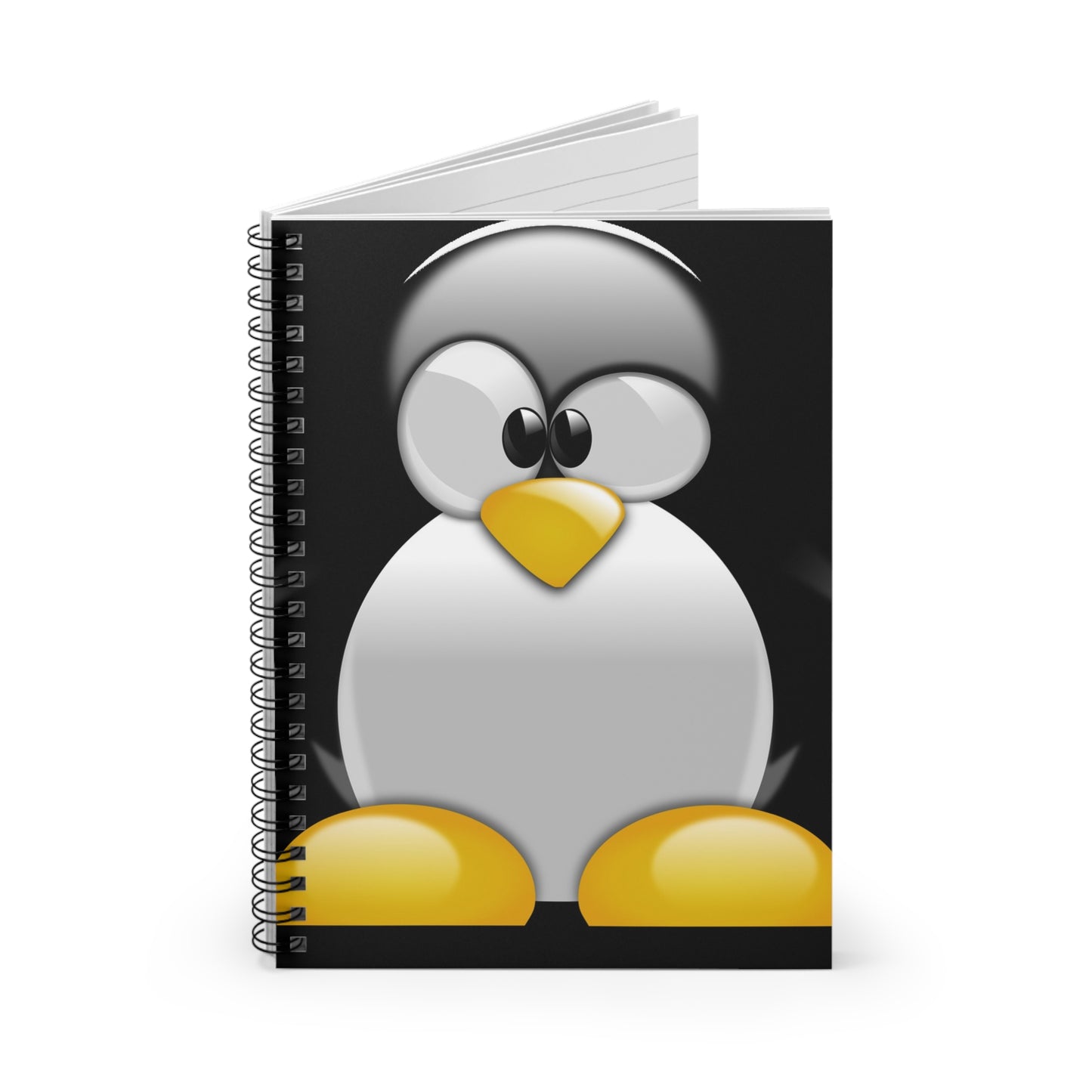 Cute Penguin Spiral Notebook — Ruled Lined Journal for Everyone