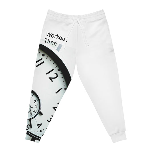 Uni-Sex Workout Time Joggers — Athletic Joggers with Clock Graphic