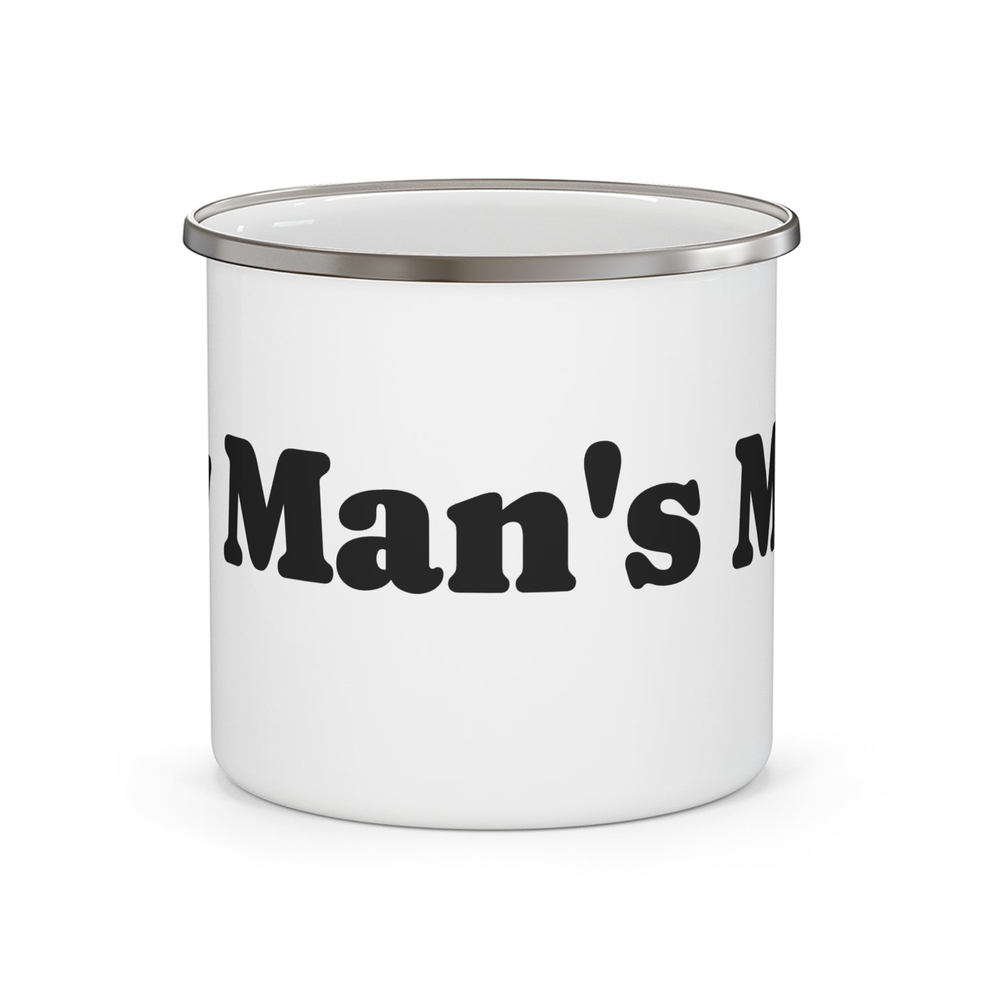 Enamel Camping Mug — "Man's Mug" Rustic Outdoors Coffee Cup