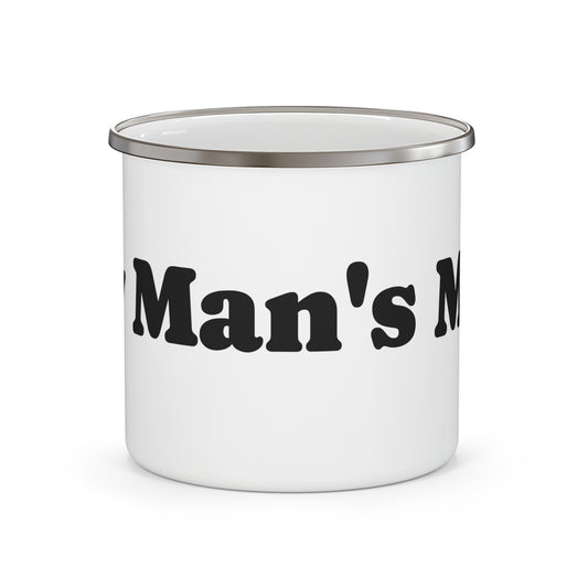 Enamel Camping Mug — "Man's Mug" Rustic Outdoors Coffee Cup