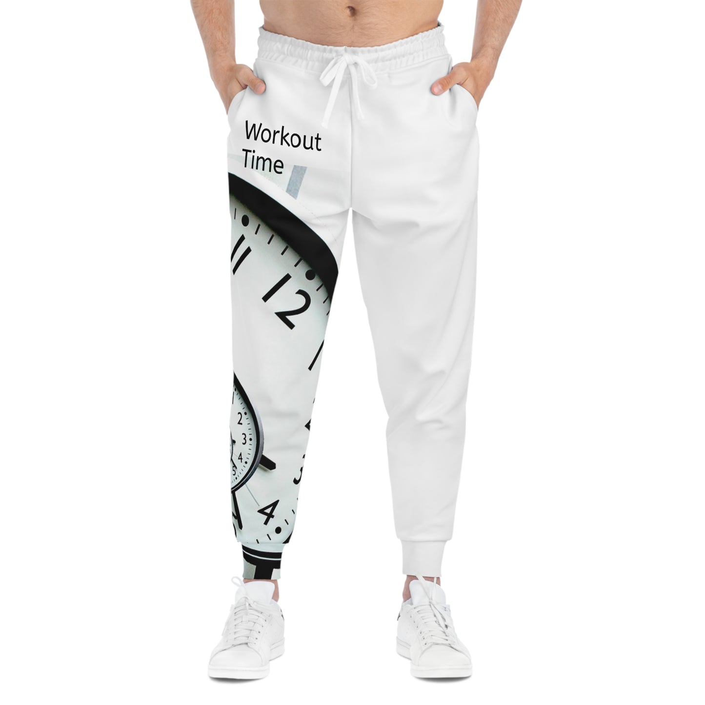 Uni-Sex Workout Time Joggers — Athletic Joggers with Clock Graphic