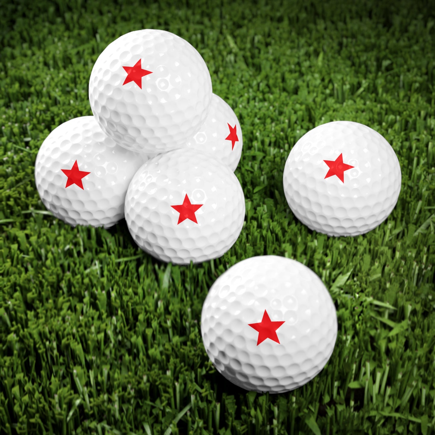 Red Star Golf Balls — Pack of 6