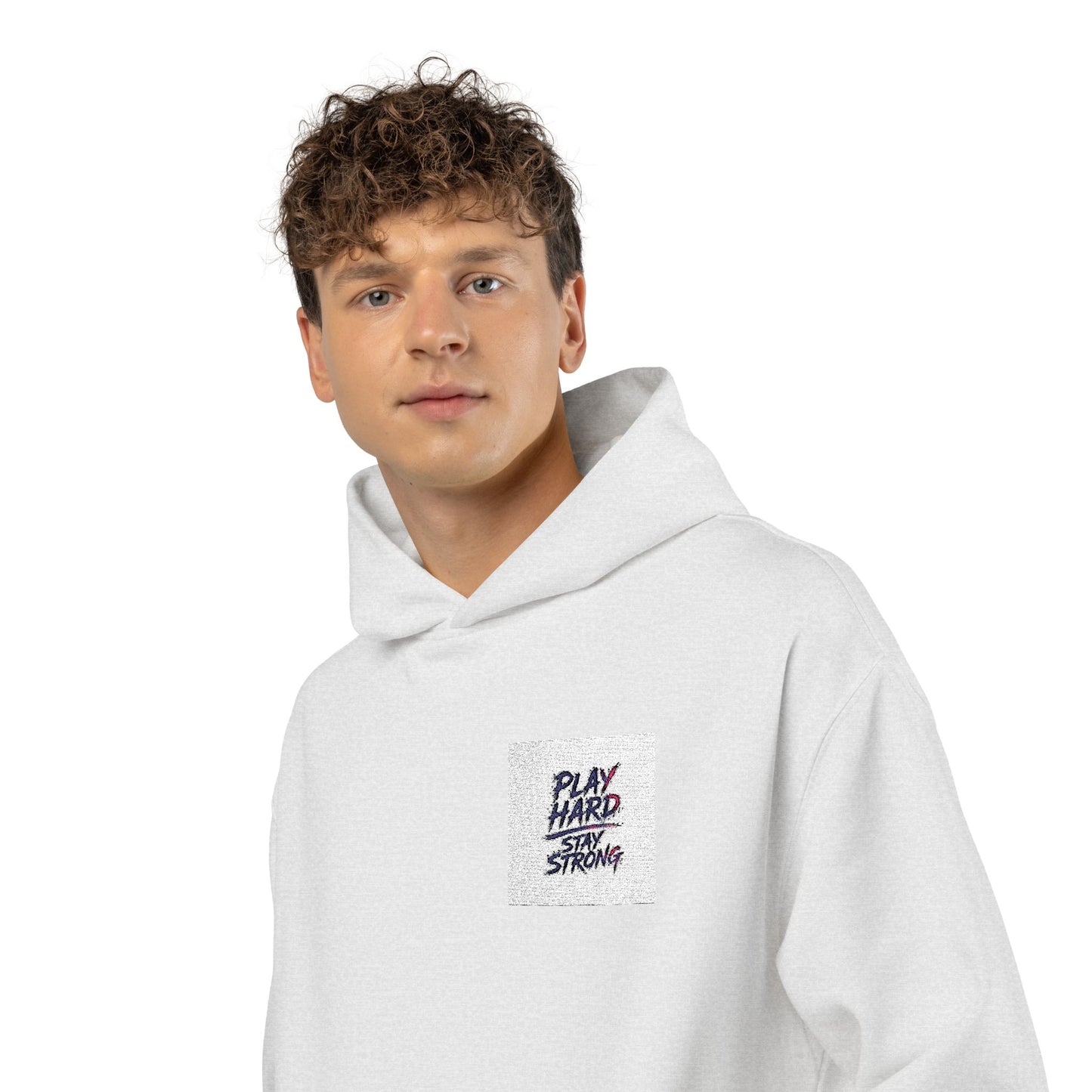 Play Hard Stay Strong Relaxed Hoodie - Rubyideas
