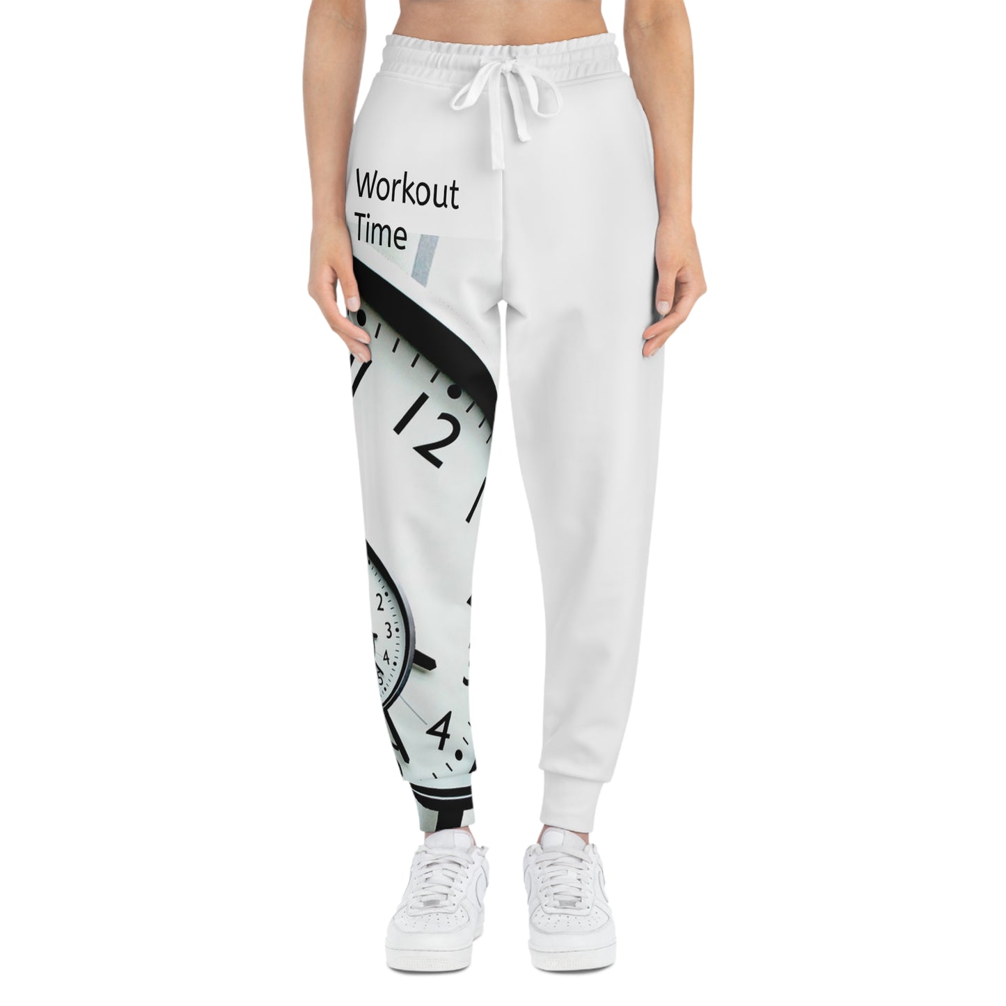 Uni-Sex Workout Time Joggers — Athletic Joggers with Clock Graphic