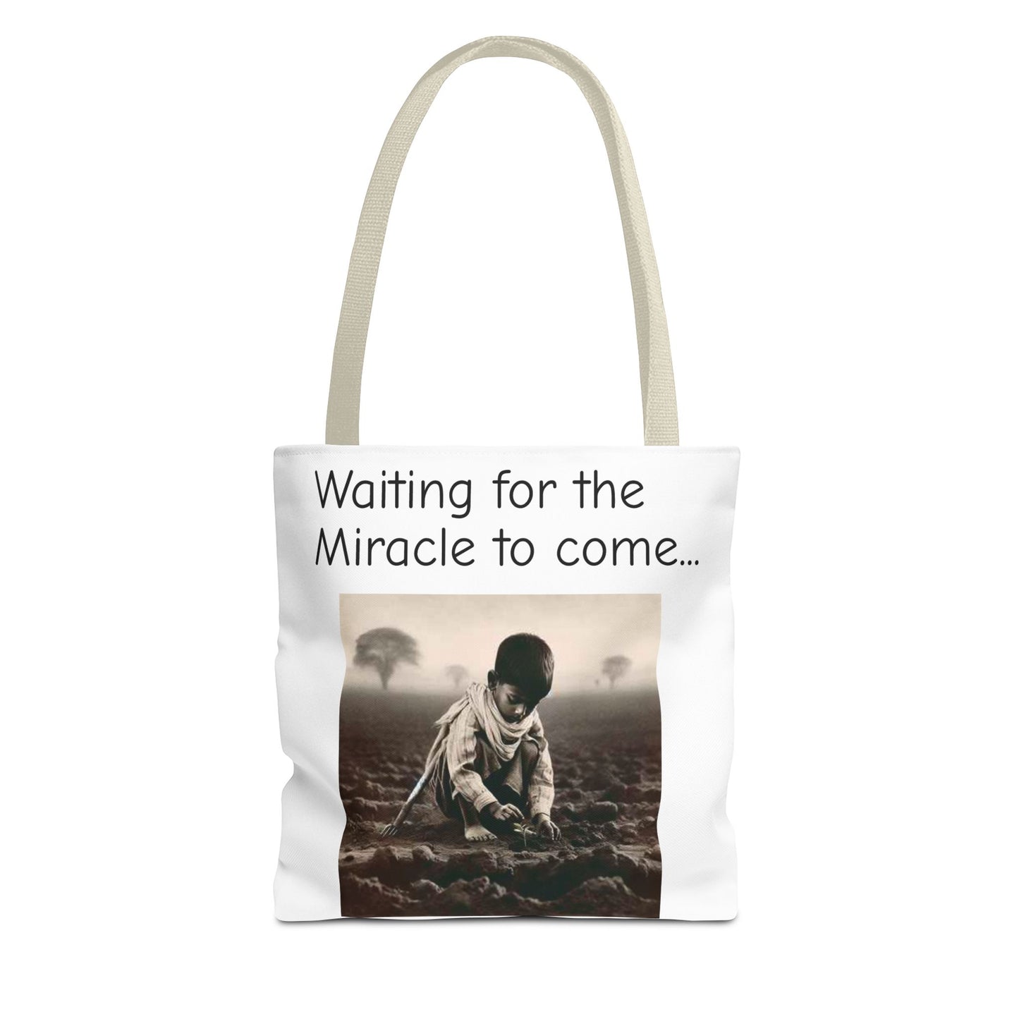 Tote Bag — "Waiting for the Miracle to Come" Inspirational Photo Tote