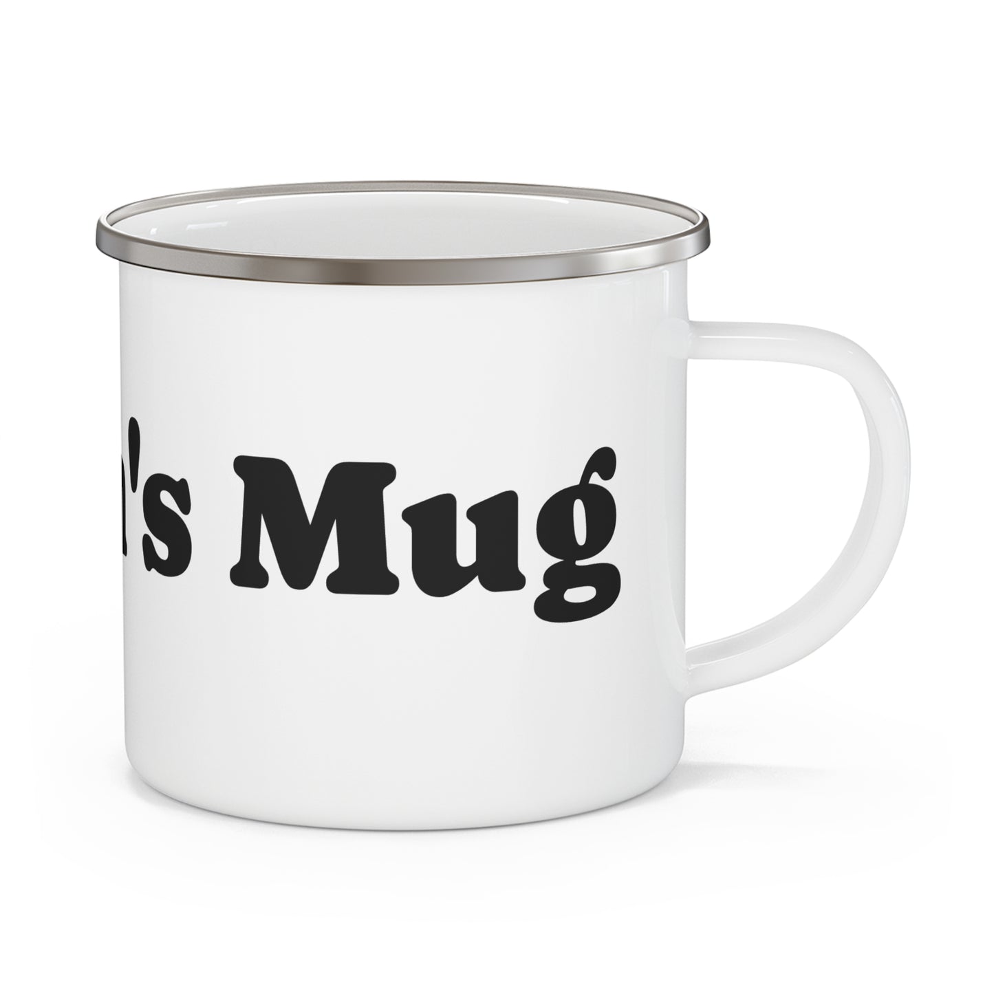 Enamel Camping Mug — "Man's Mug" Rustic Outdoors Coffee Cup