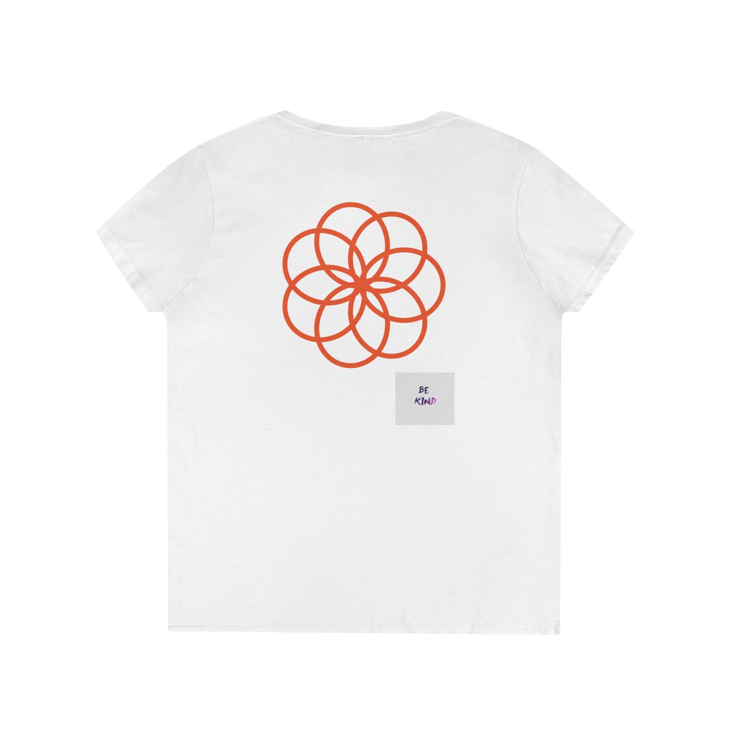 Floral Geometry V-Neck T‑Shirt