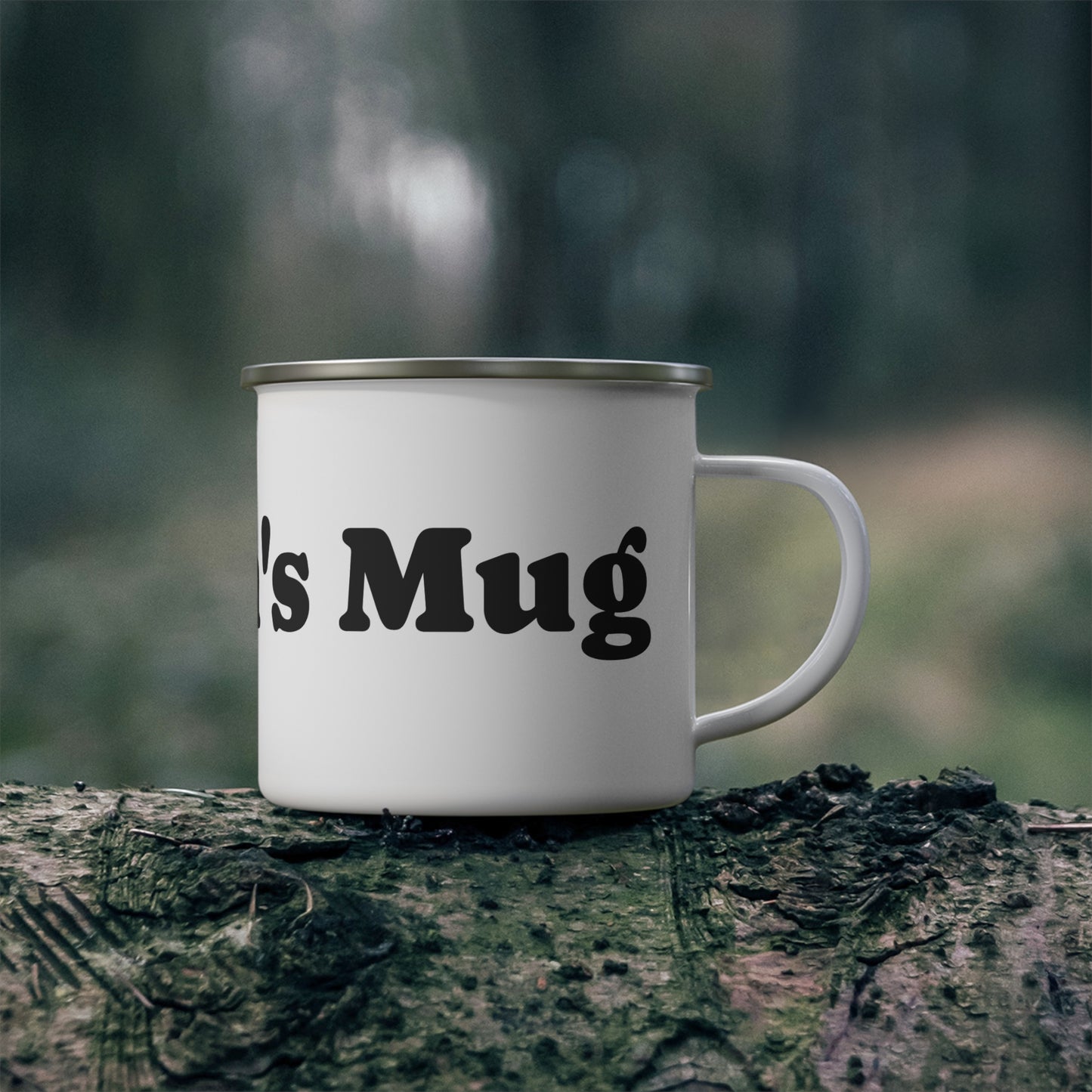 Enamel Camping Mug — "Man's Mug" Rustic Outdoors Coffee Cup