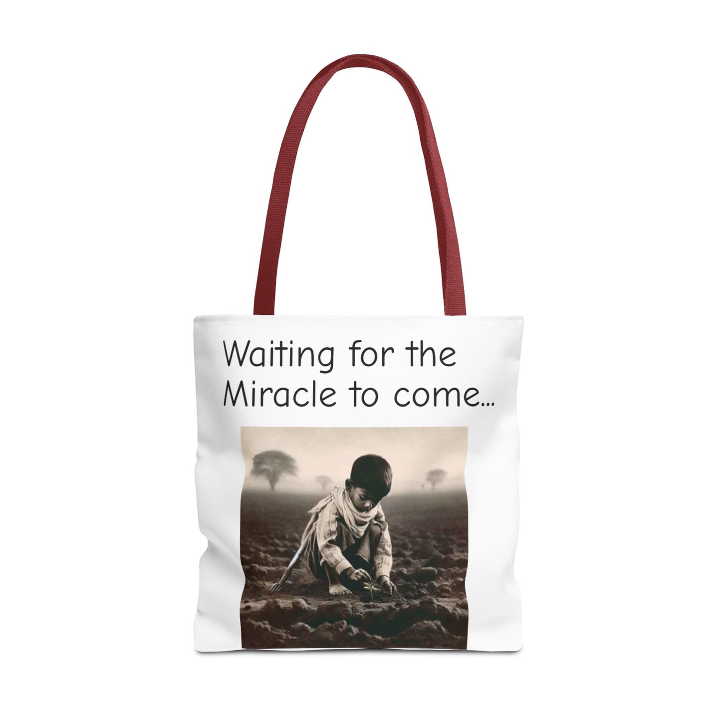 Tote Bag — "Waiting for the Miracle to Come" Inspirational Photo Tote