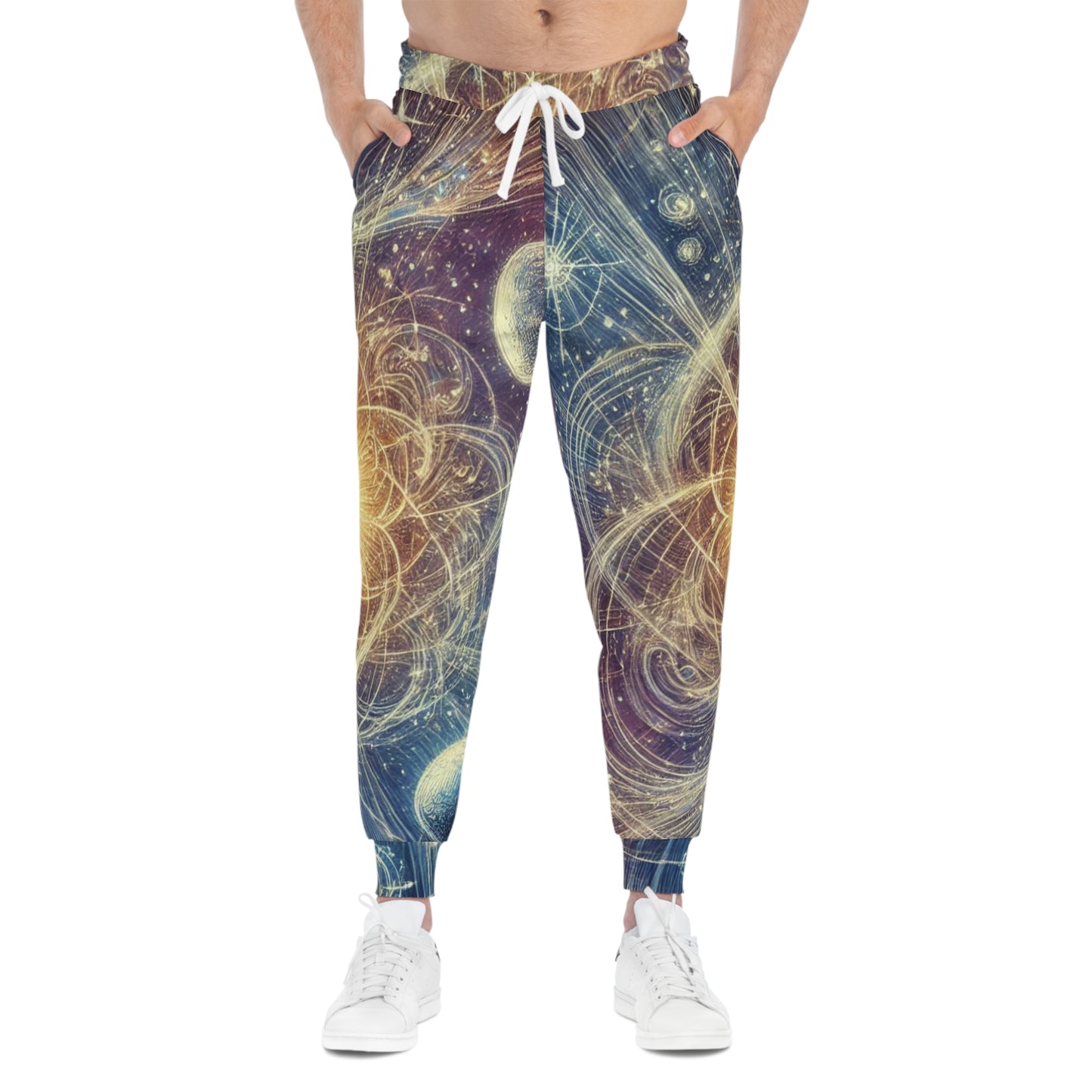Uni-Sex Cosmic Orbit Joggers — All-Over Print Space Galaxy Athletic Pants