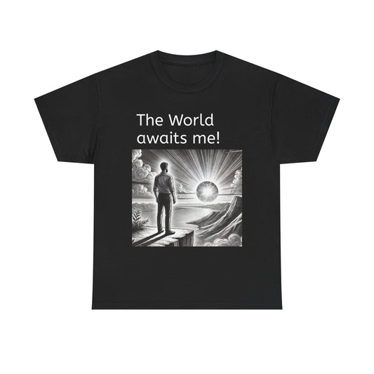 The World Awaits Me T‑Shirt