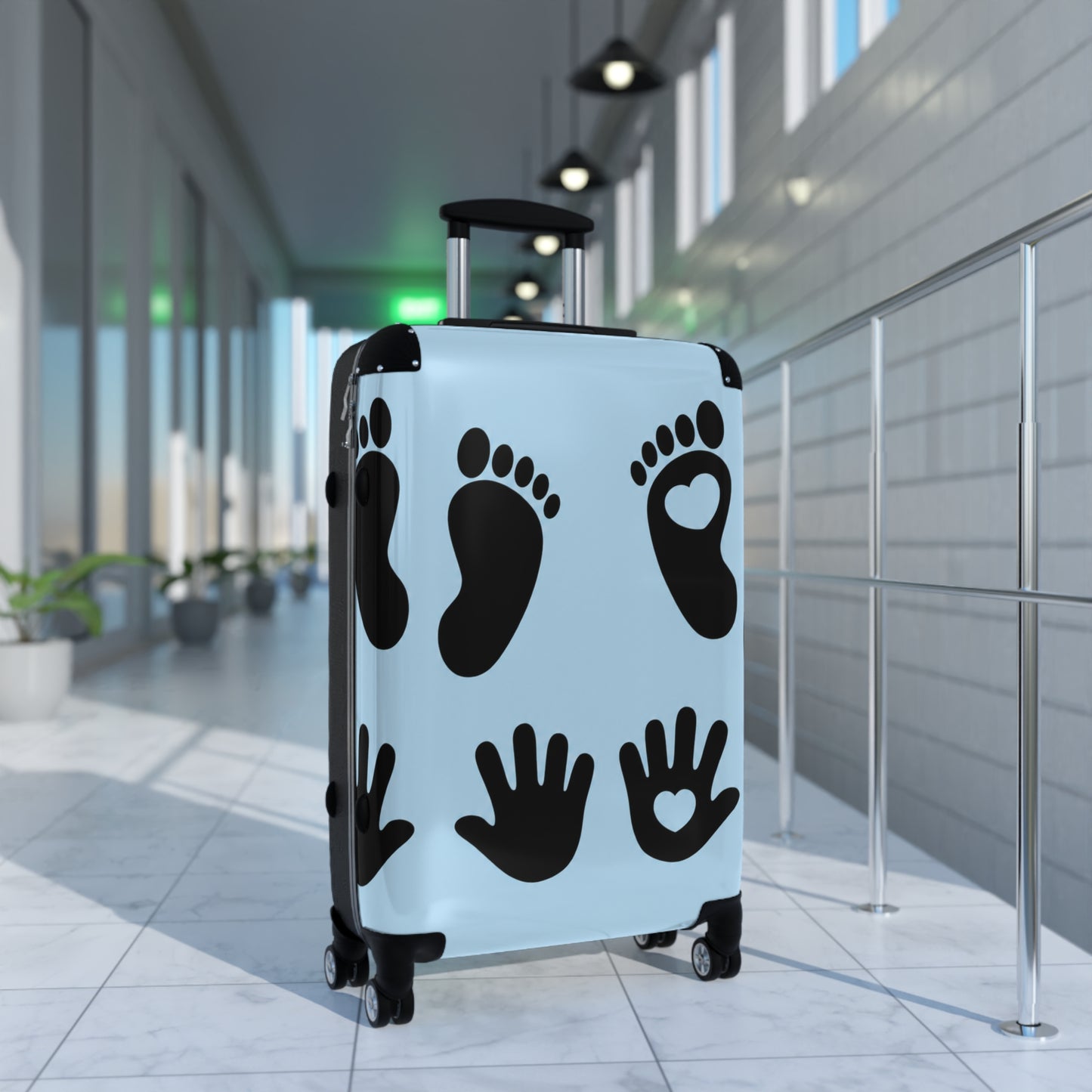 Handprint & Footprint Carry-On Suitcase