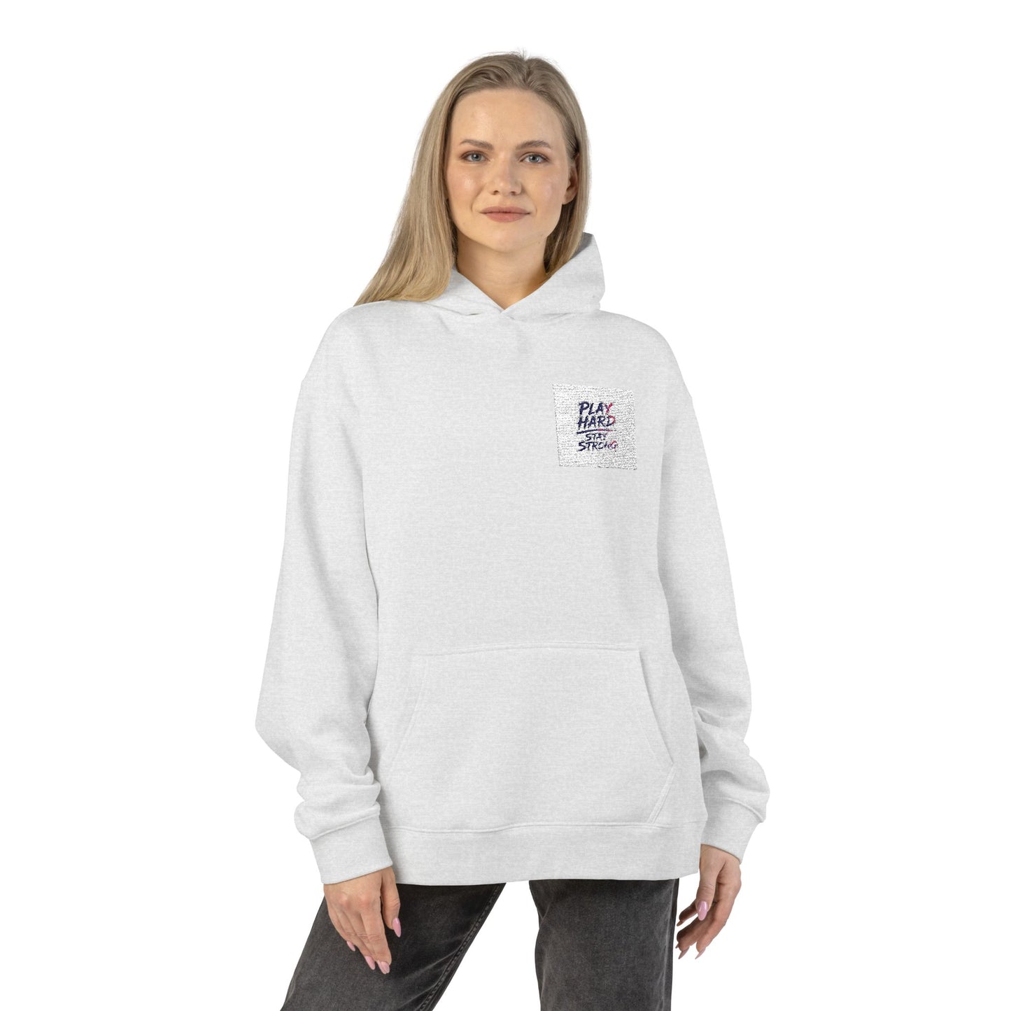 Play Hard Stay Strong Relaxed Hoodie - Rubyideas