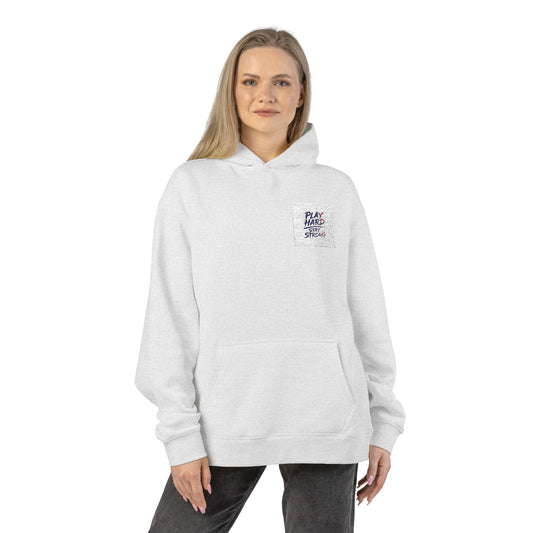 Play Hard Stay Strong Relaxed Hoodie - Rubyideas