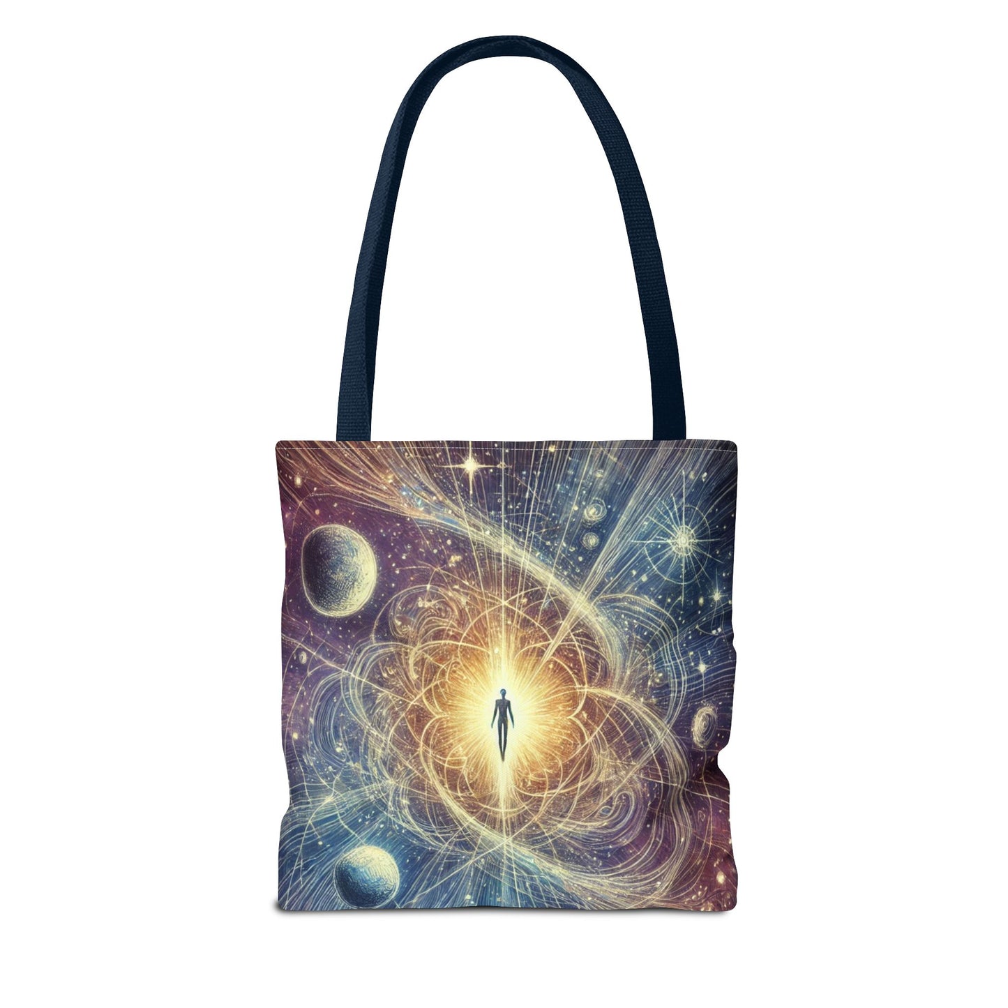 Cosmic Awakening Tote Bag — Spiritual Galaxy Design, 'Inner Light' All-Over Print