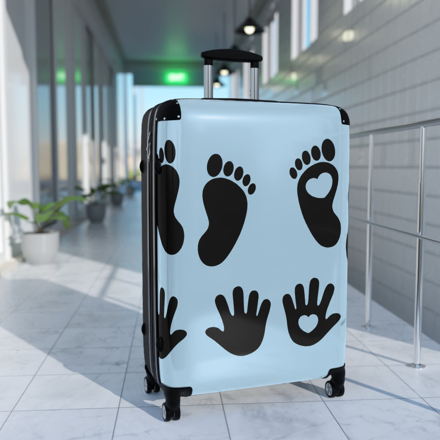 Handprint & Footprint Carry-On Suitcase