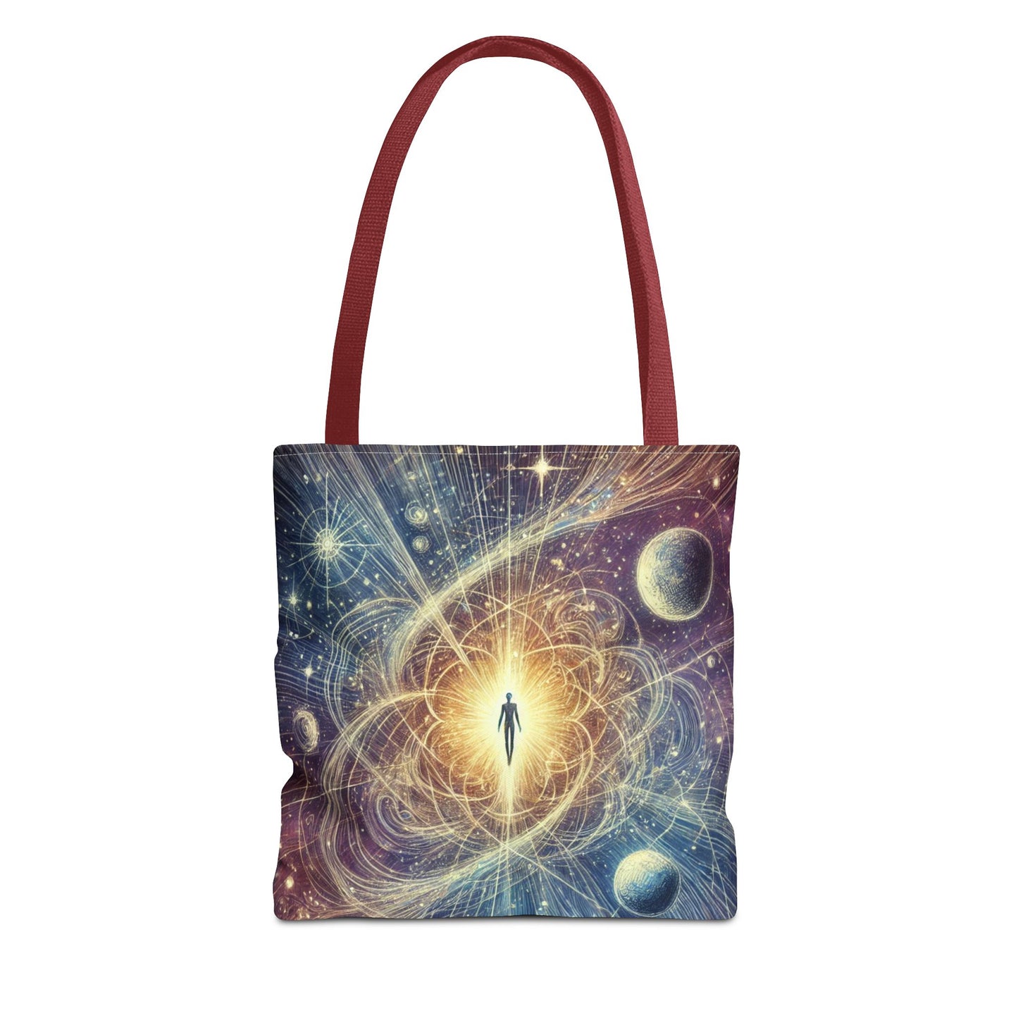 Cosmic Awakening Tote Bag — Spiritual Galaxy Design, 'Inner Light' All-Over Print