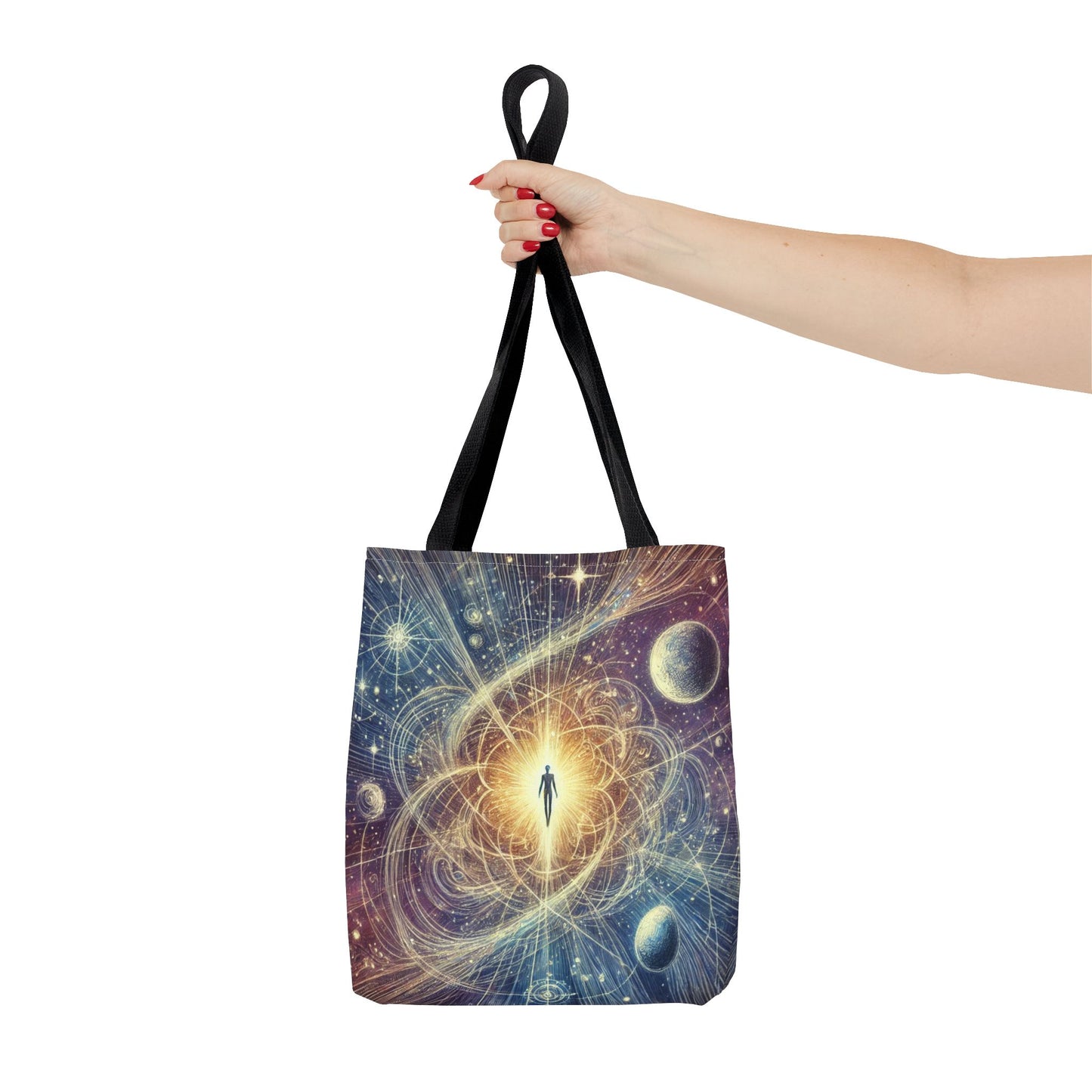 Cosmic Awakening Tote Bag — Spiritual Galaxy Design, 'Inner Light' All-Over Print