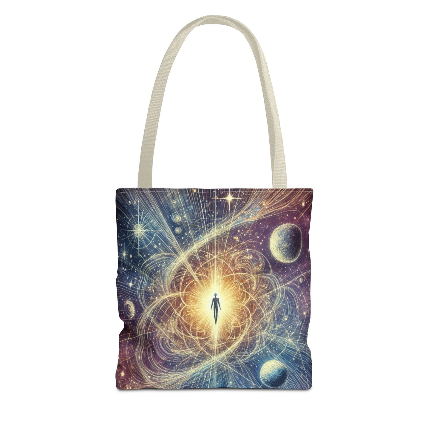 Cosmic Awakening Tote Bag — Spiritual Galaxy Design, 'Inner Light' All-Over Print