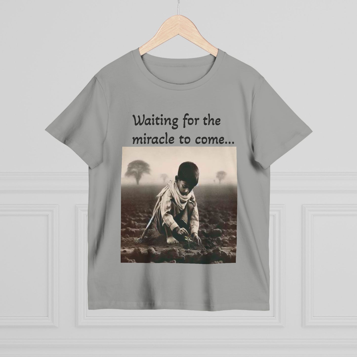 Waiting for the Miracle to Come Women’s Tee — Inspirational Photo Graphic T-Shirt