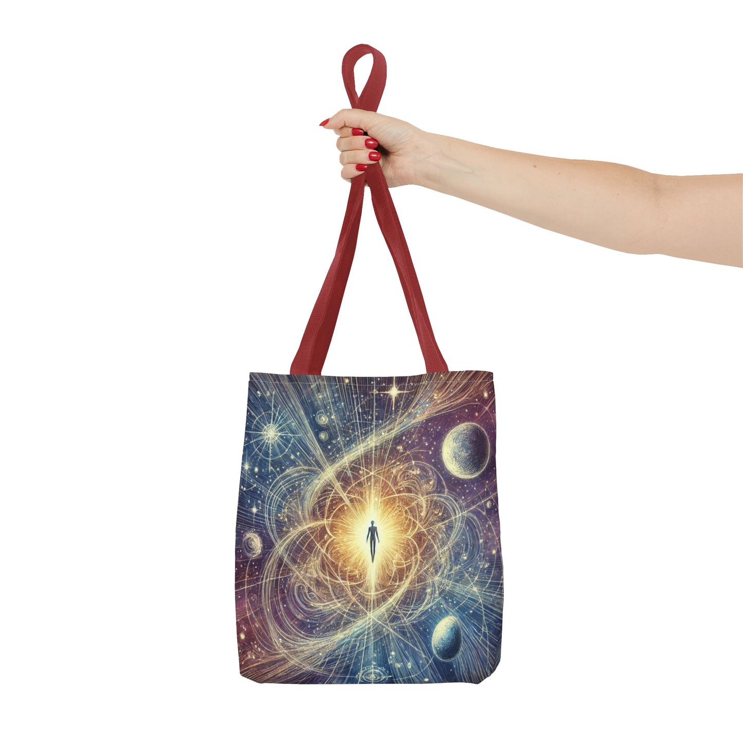 Cosmic Awakening Tote Bag — Spiritual Galaxy Design, 'Inner Light' All-Over Print