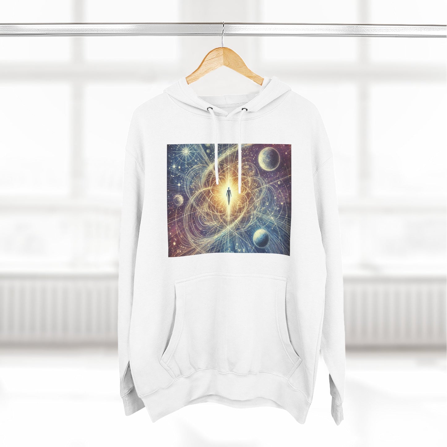 Cosmic Awakening Hoodie — Galactic Eye Space Art Fleece Hoodie
