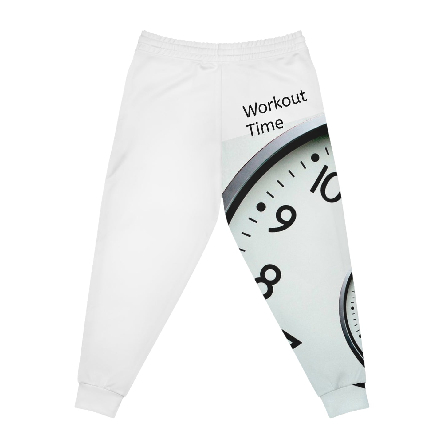 Uni-Sex Workout Time Joggers — Athletic Joggers with Clock Graphic