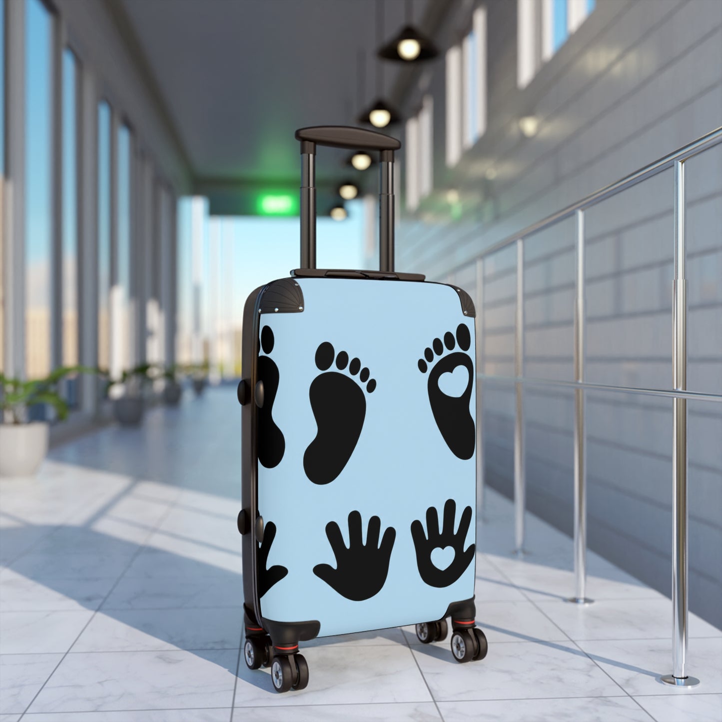Handprint & Footprint Carry-On Suitcase