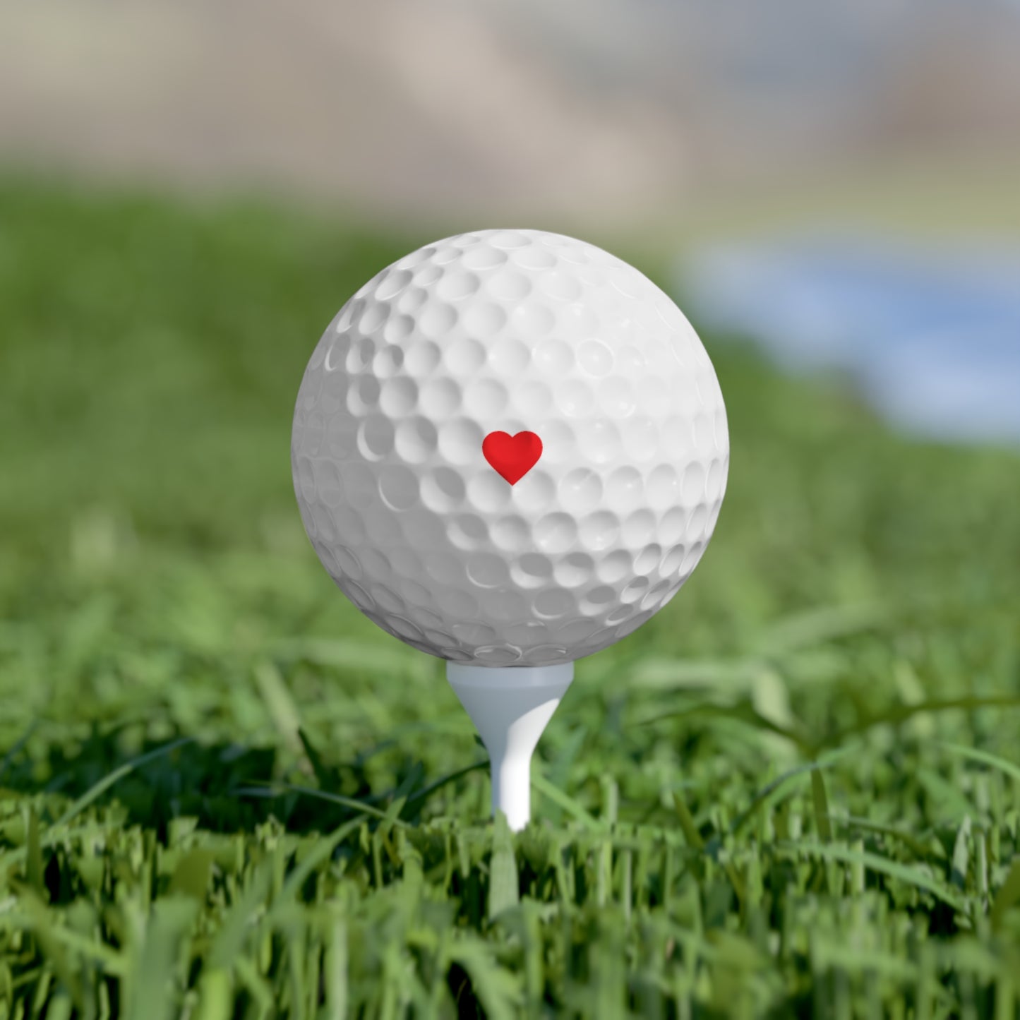 Red Heart Golf Balls — Pack of 6