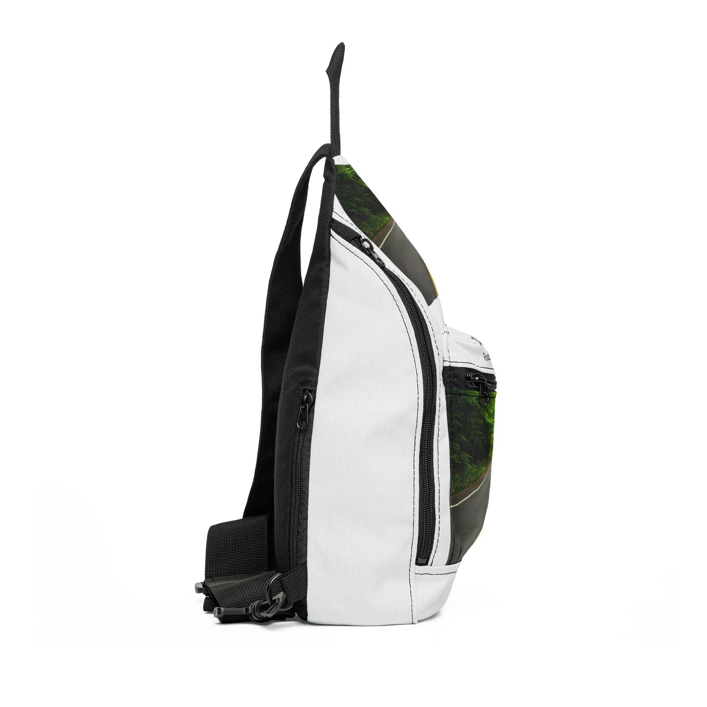 Road Trip Sling Bag — 'Discovering New Roads to Travel' Scenic Road Crossbody Bag