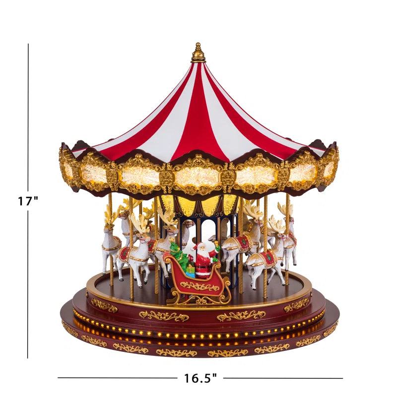 17" Deluxe Christmas Carousel