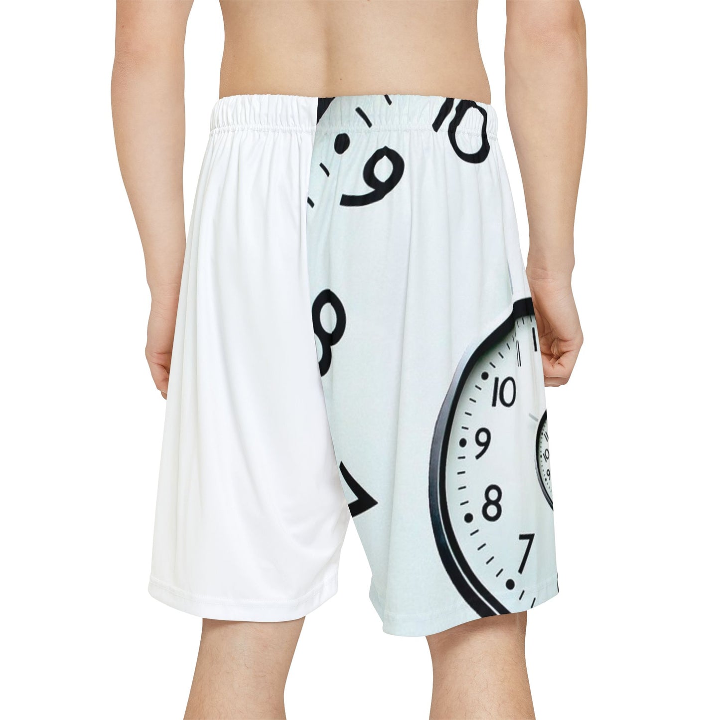 Workout Time Men’s Sports Shorts — Clock Graphic Athletic Training Shorts