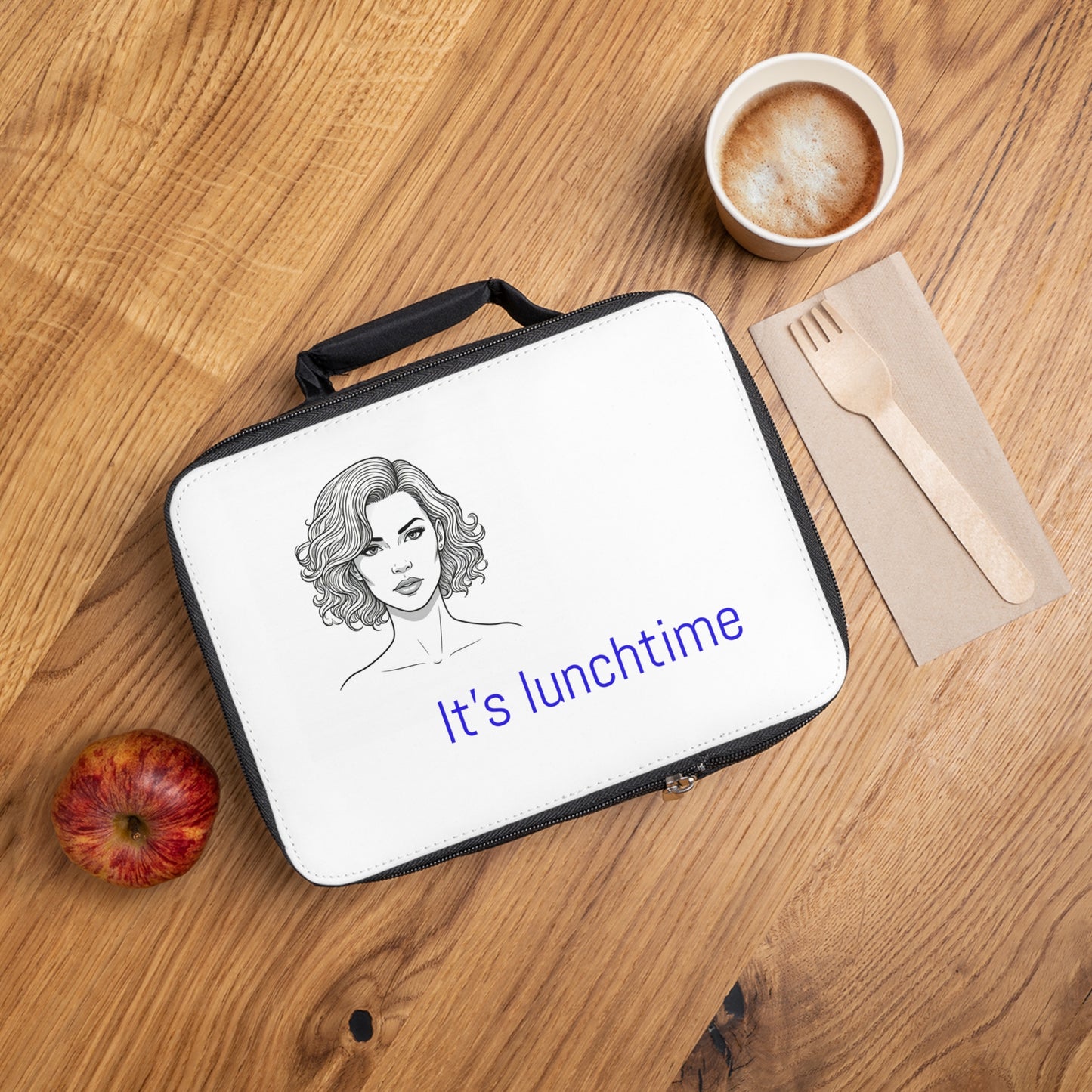 It's Lunchtime Lunch Bag — Retro Portrait Insulated Lunchbox