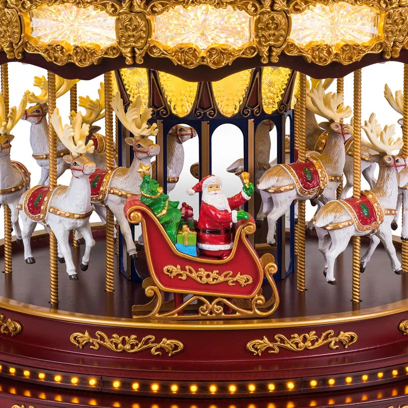 17" Deluxe Christmas Carousel