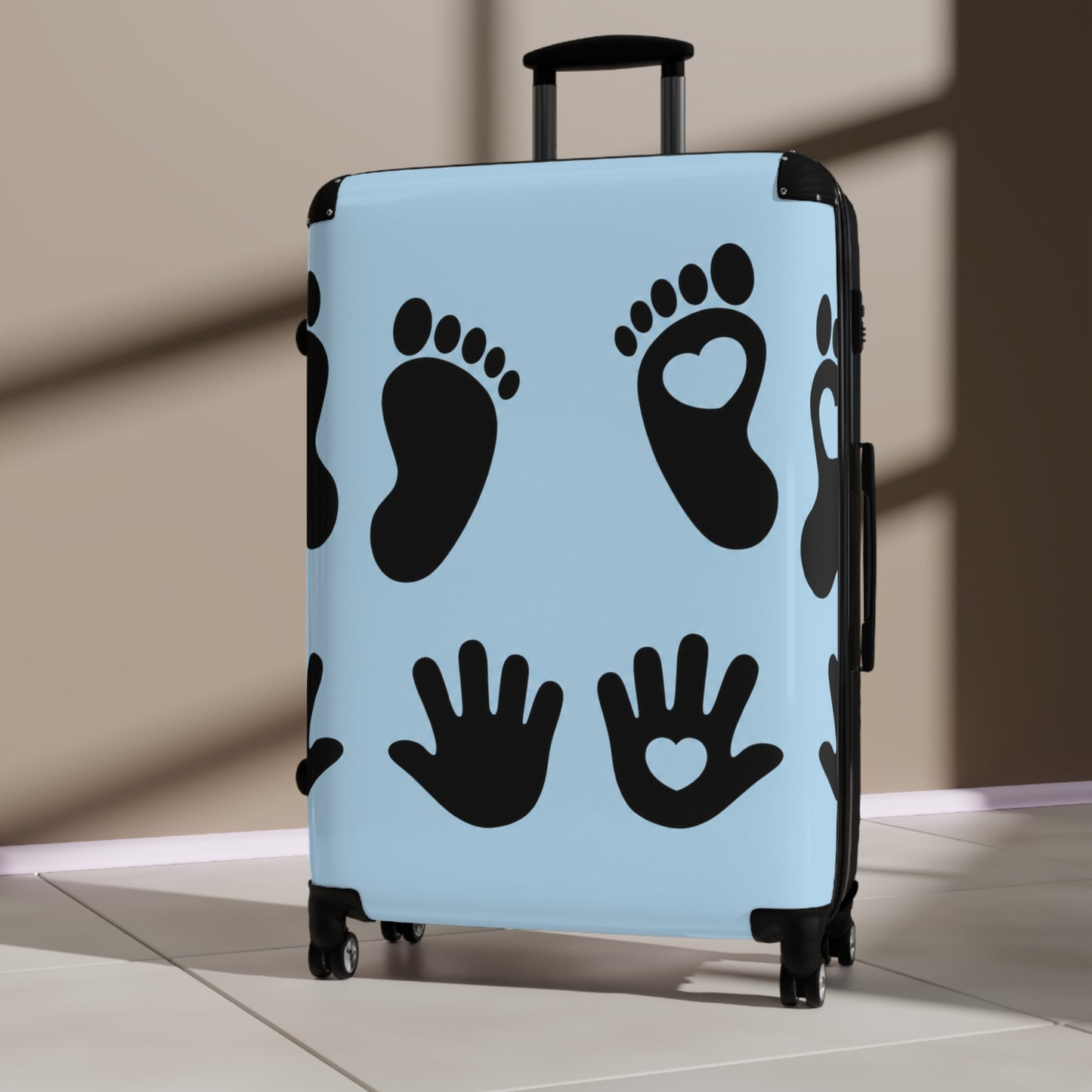 Handprint & Footprint Carry-On Suitcase