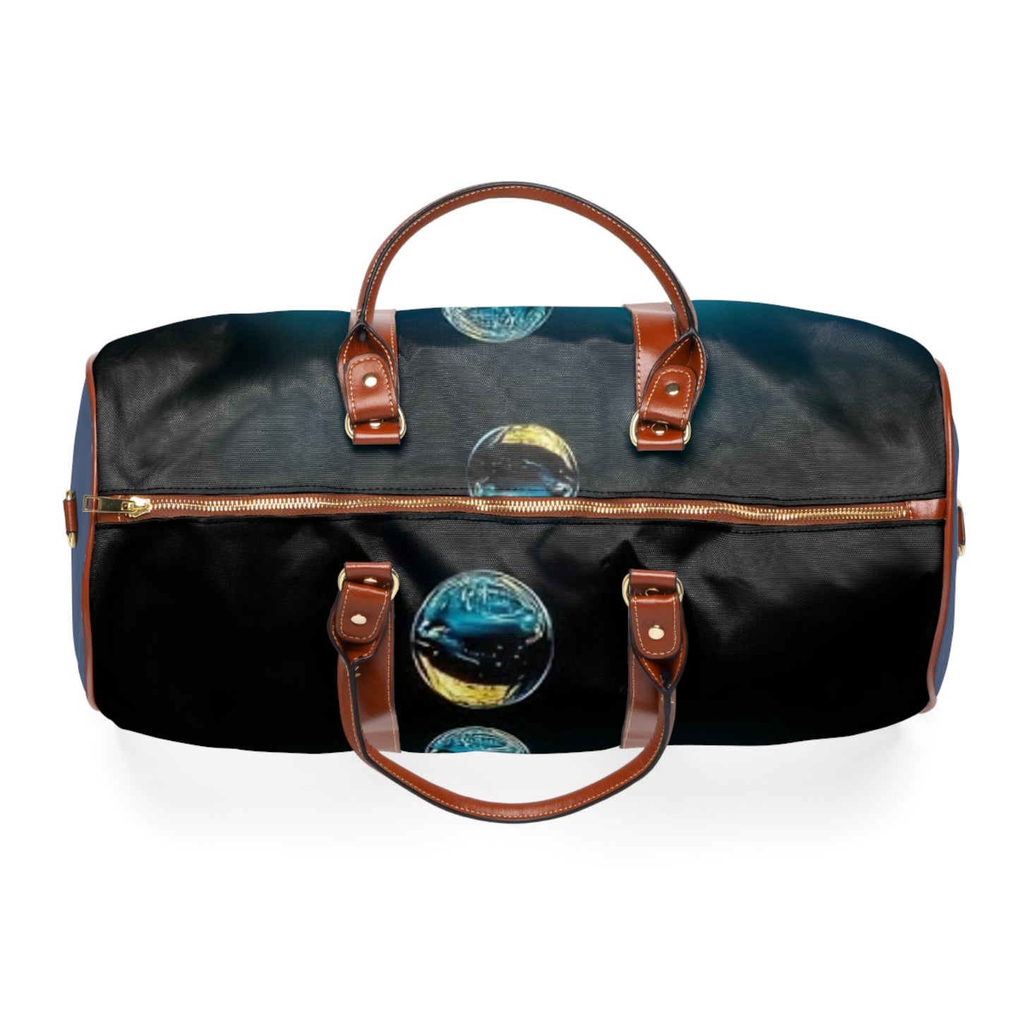 Waterproof Travel Bag - Blue Water Droplet Wave Duffle