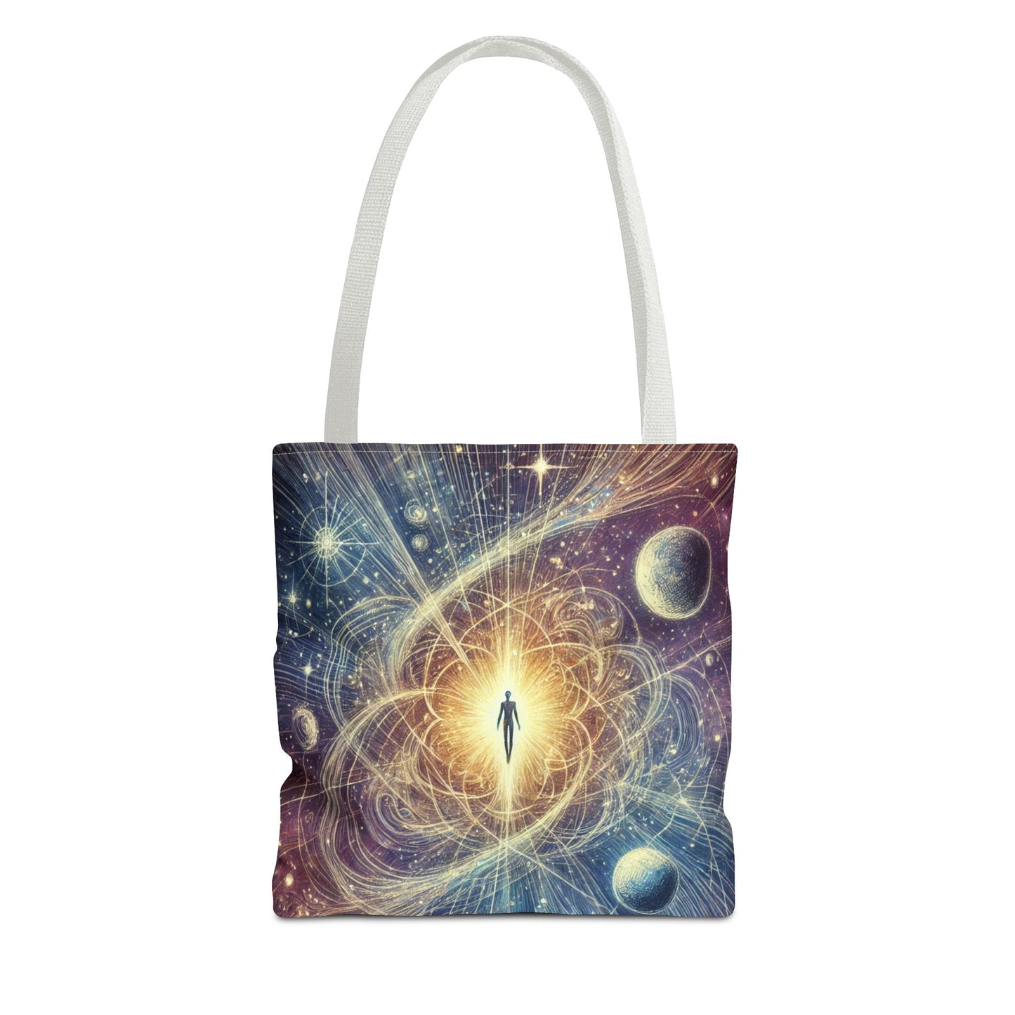 Cosmic Awakening Tote Bag — Spiritual Galaxy Design, 'Inner Light' All-Over Print