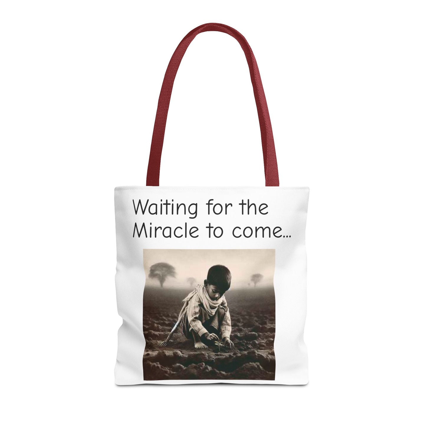 Tote Bag — "Waiting for the Miracle to Come" Inspirational Photo Tote