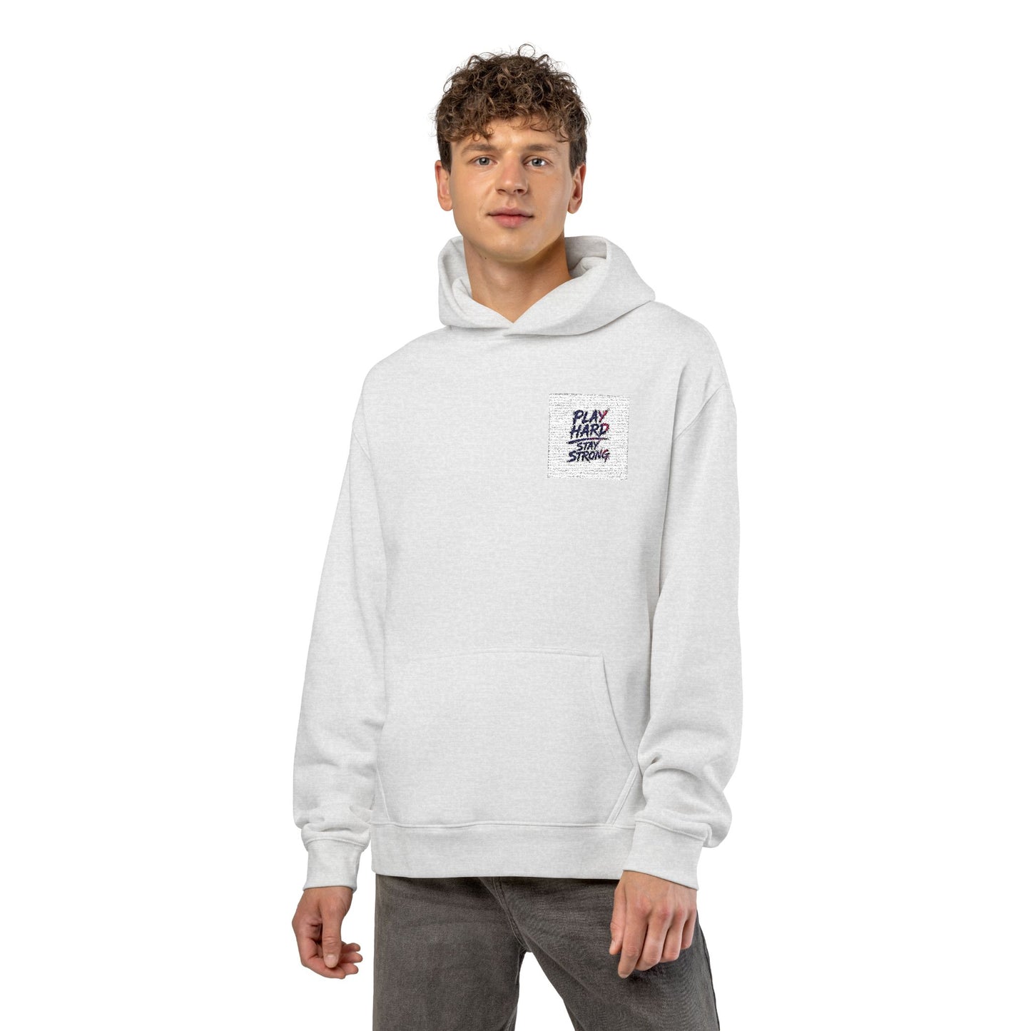 Play Hard Stay Strong Relaxed Hoodie - Rubyideas