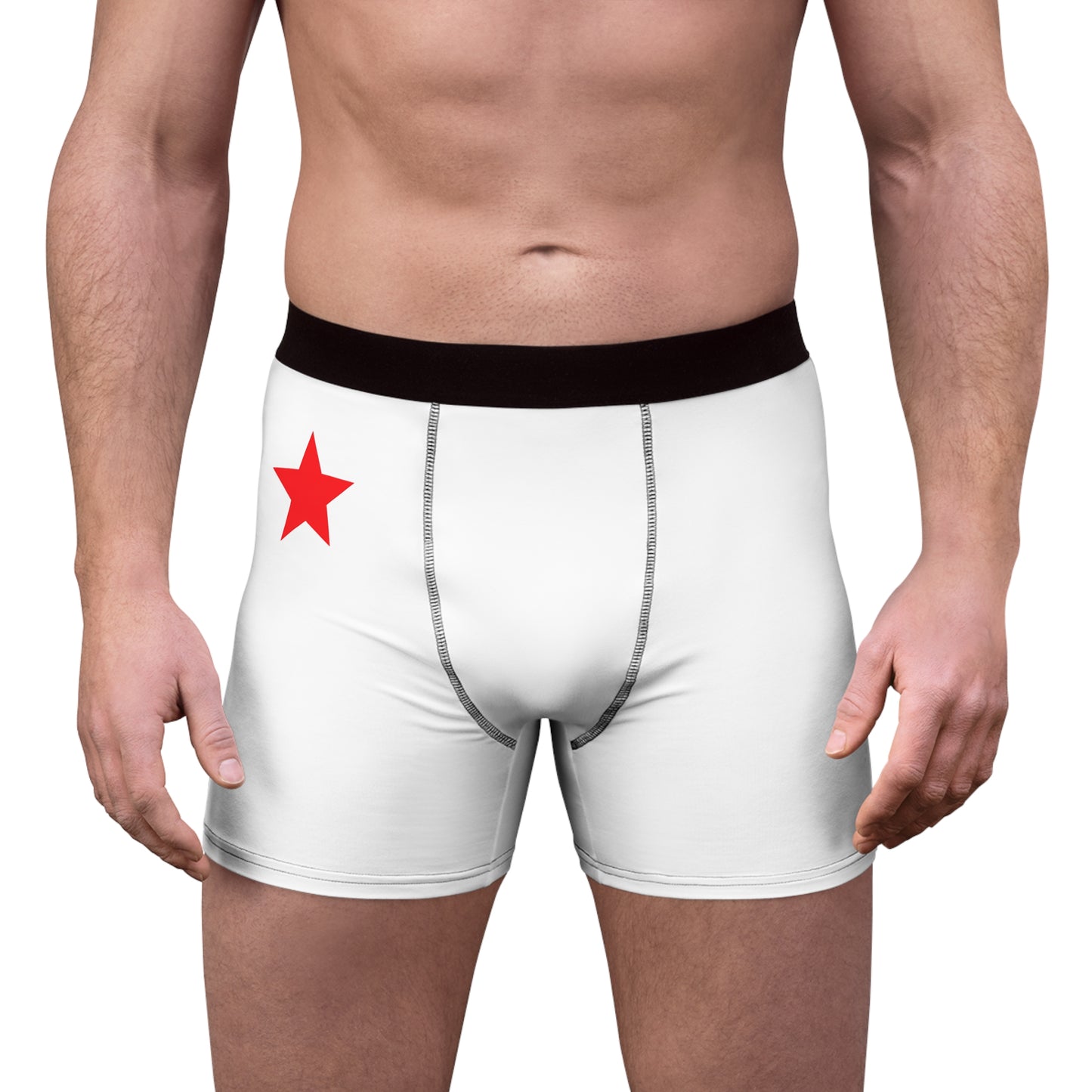 Red Star Men's Boxer Briefs — Bold Minimal Print
